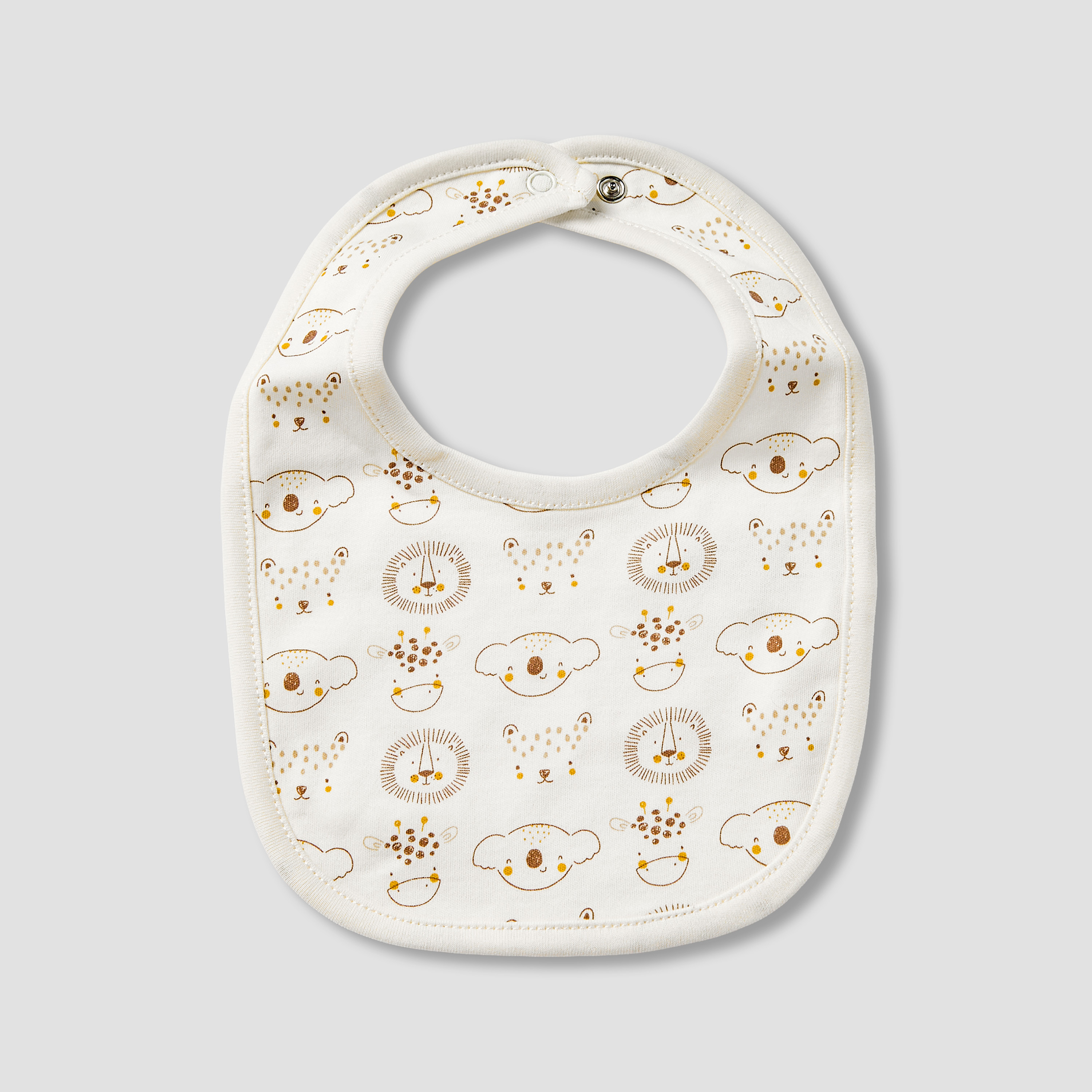 Pack of 2 Juniors Baby Bib with Snap Button Closure-baby-feeding-bibs-image-3