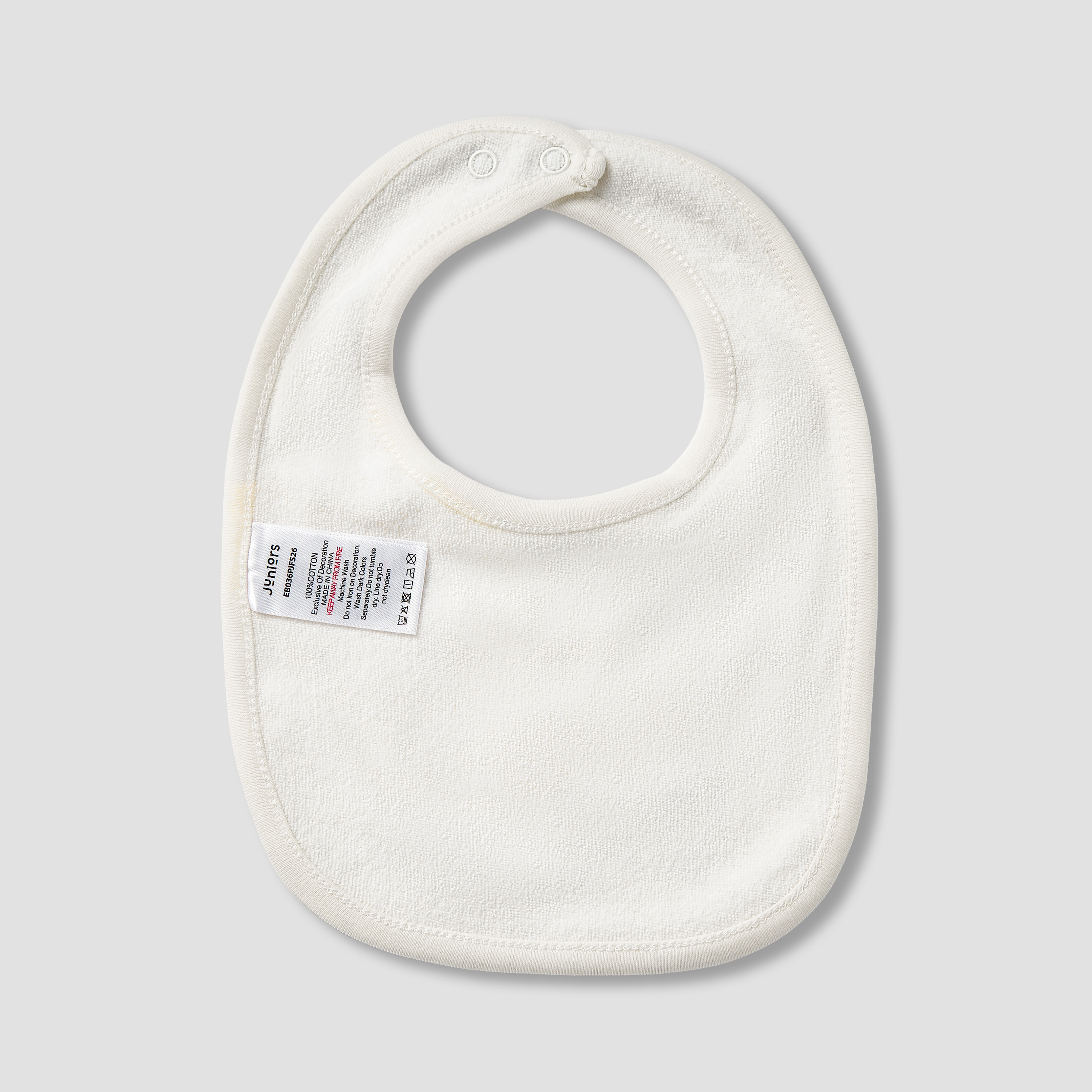 Pack of 2 Juniors Baby Bib with Snap Button Closure-baby-feeding-bibs-image-4