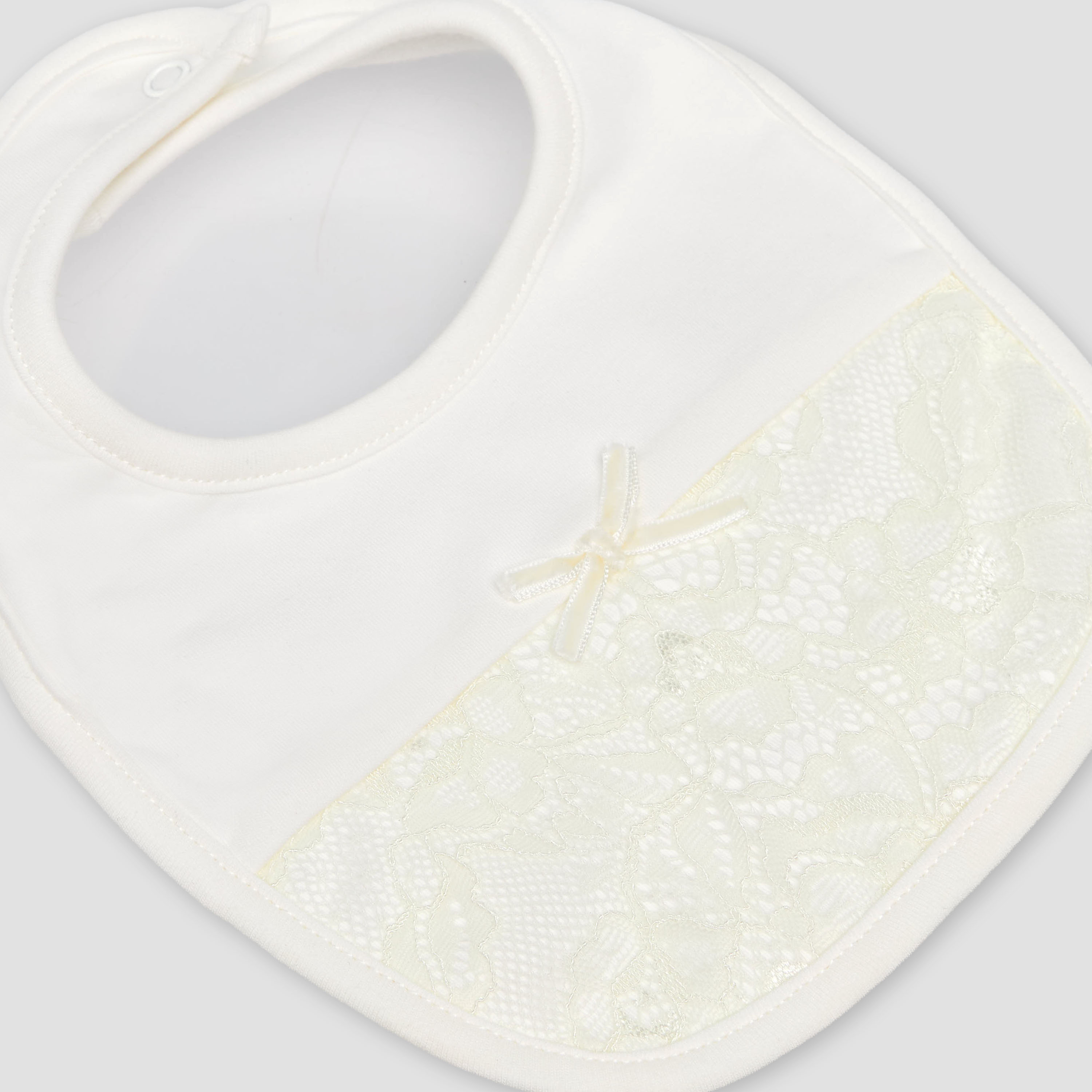 Giggles Baby Bib with Lace Detail-baby-feeding-bibs-image-3