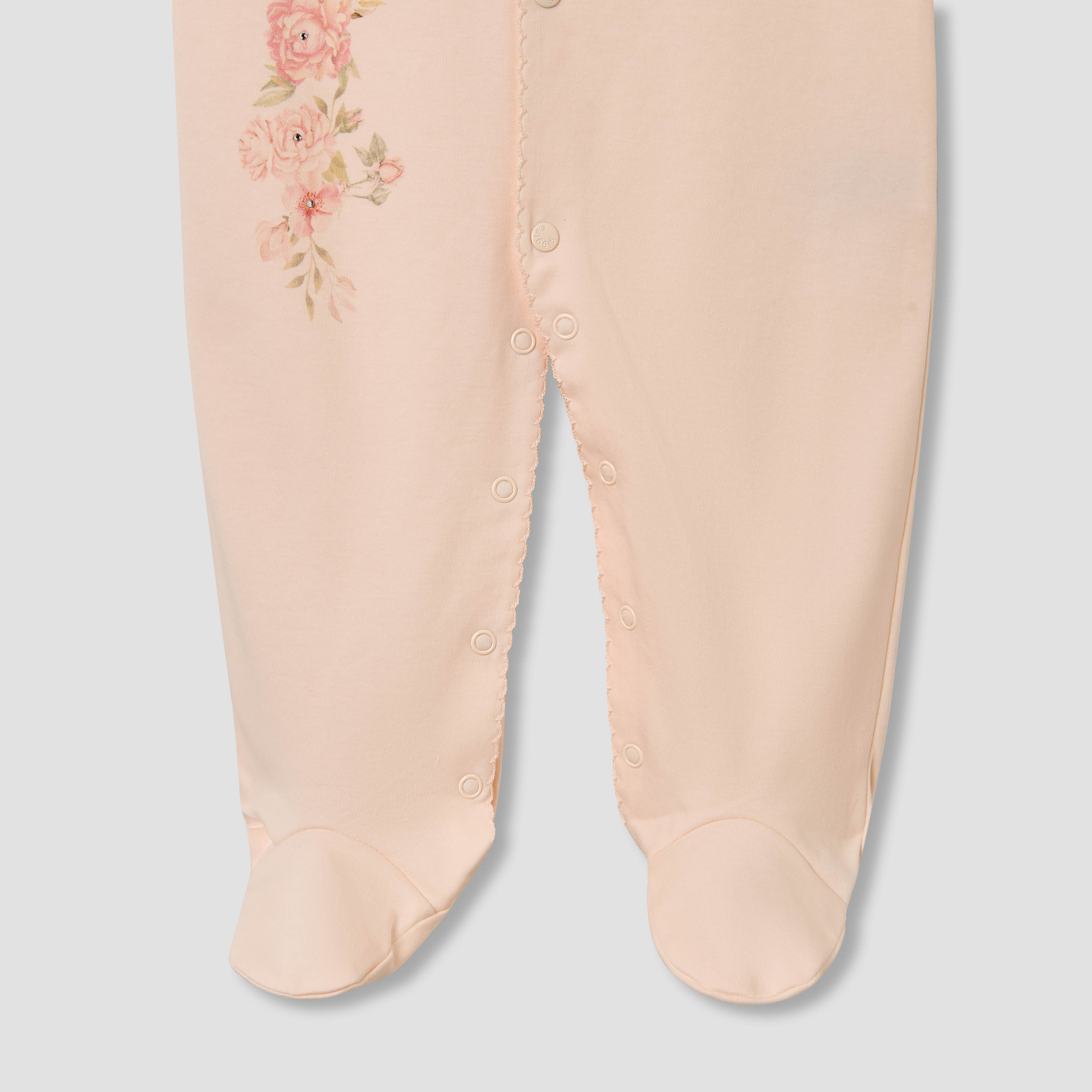 Giggles Floral Print Sleepsuit with Ruffle Detail-baby-girls-clothing-nightwear-sleepsuits-image-5