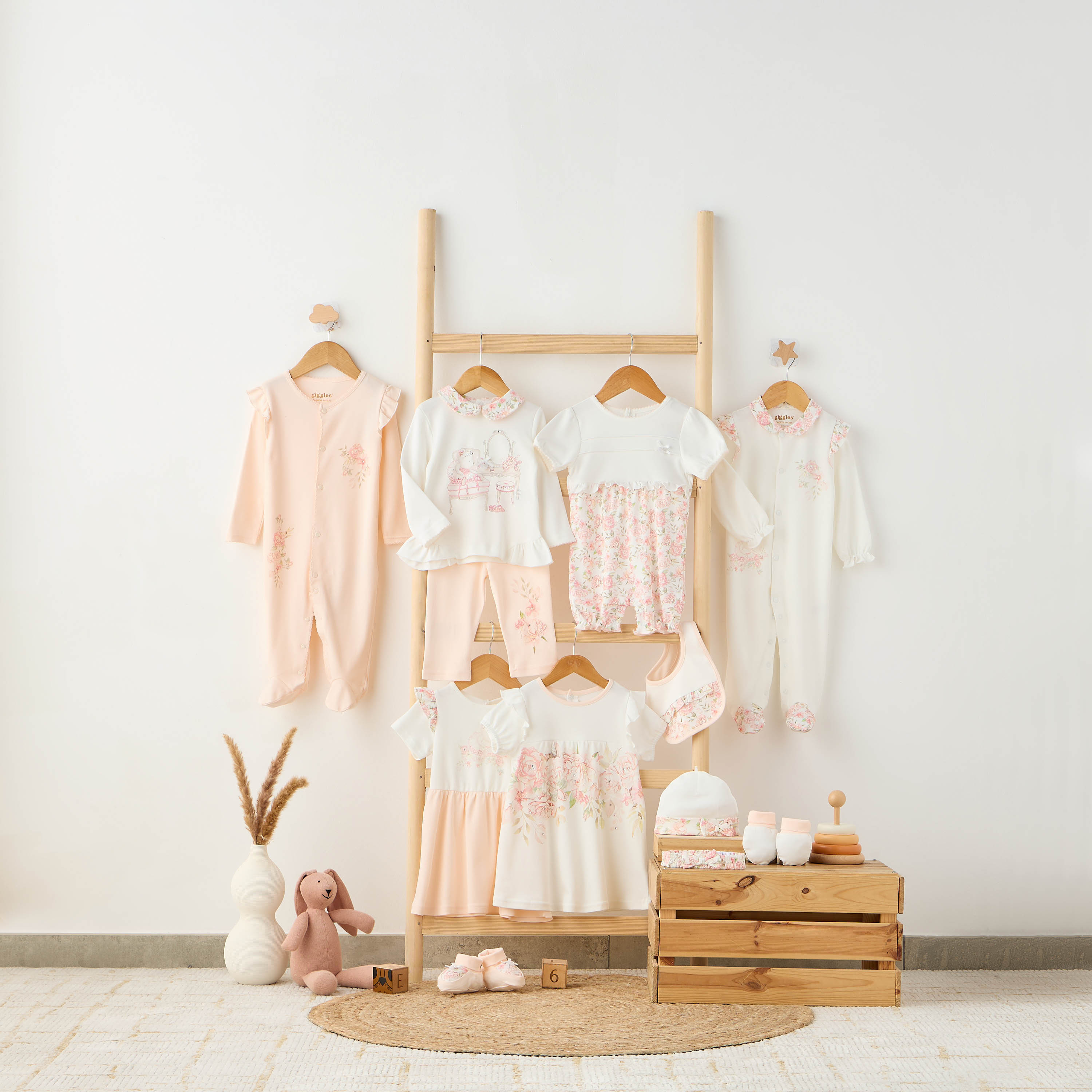 Giggles Floral Print Sleepsuit with Ruffle Detail-baby-girls-clothing-nightwear-sleepsuits-image-7