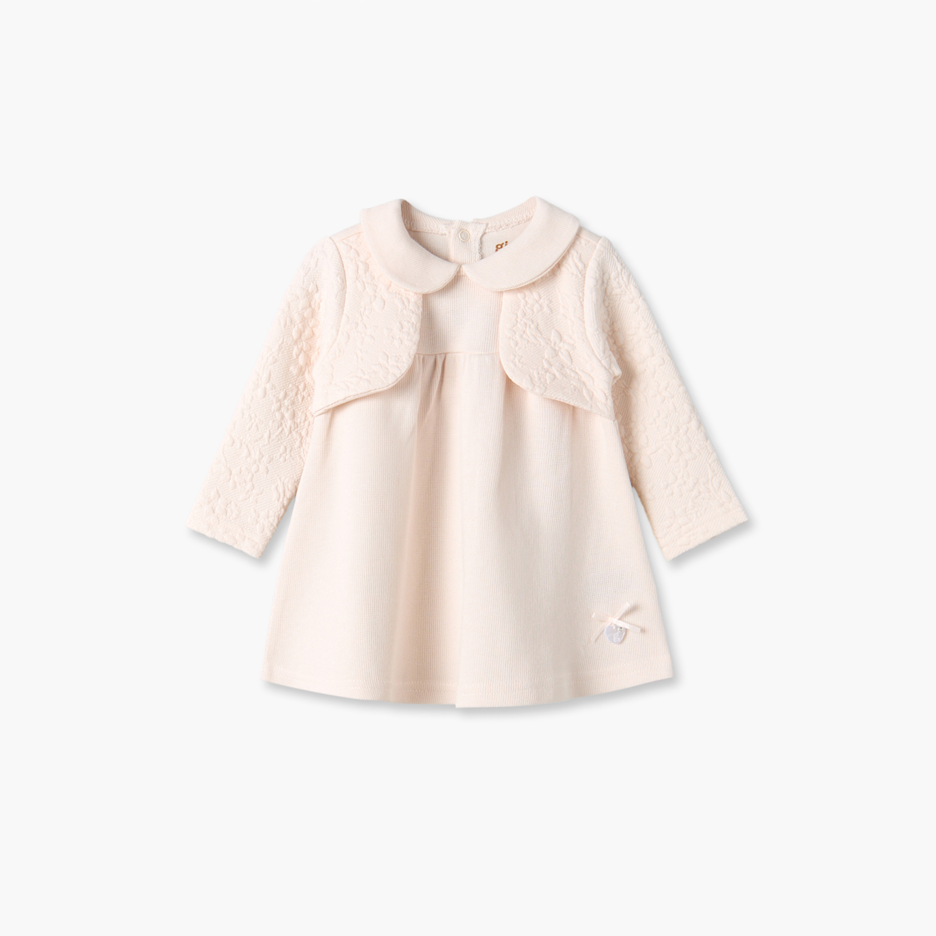 فستان بياقة بيتر بان وأكمام طويلة مع بوليرو مرفق من جيجلز-baby-girls-clothing-winterwear-dresses-image-2