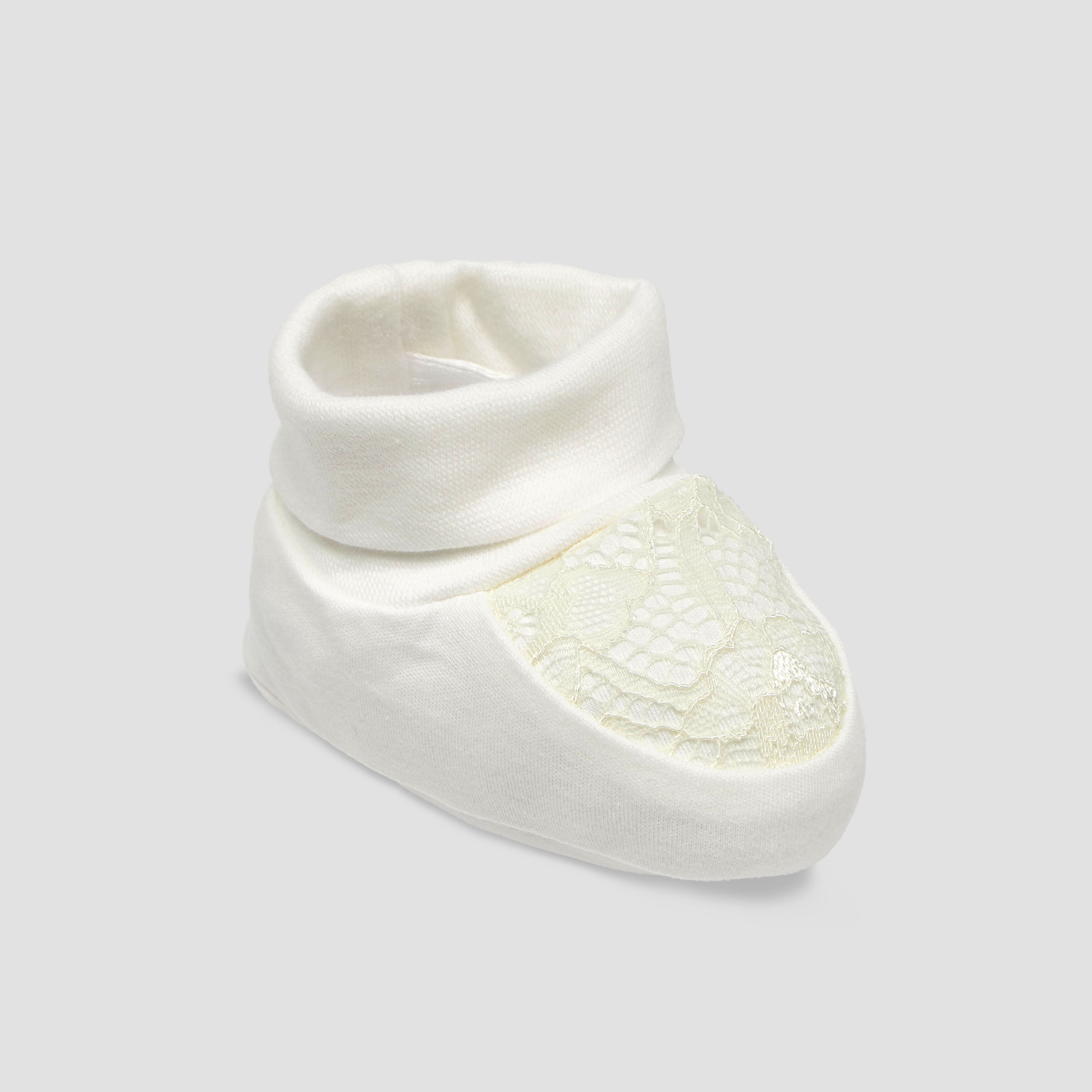 Giggles Booties with Lace Detail-baby-girls-shoes-booties-image-2