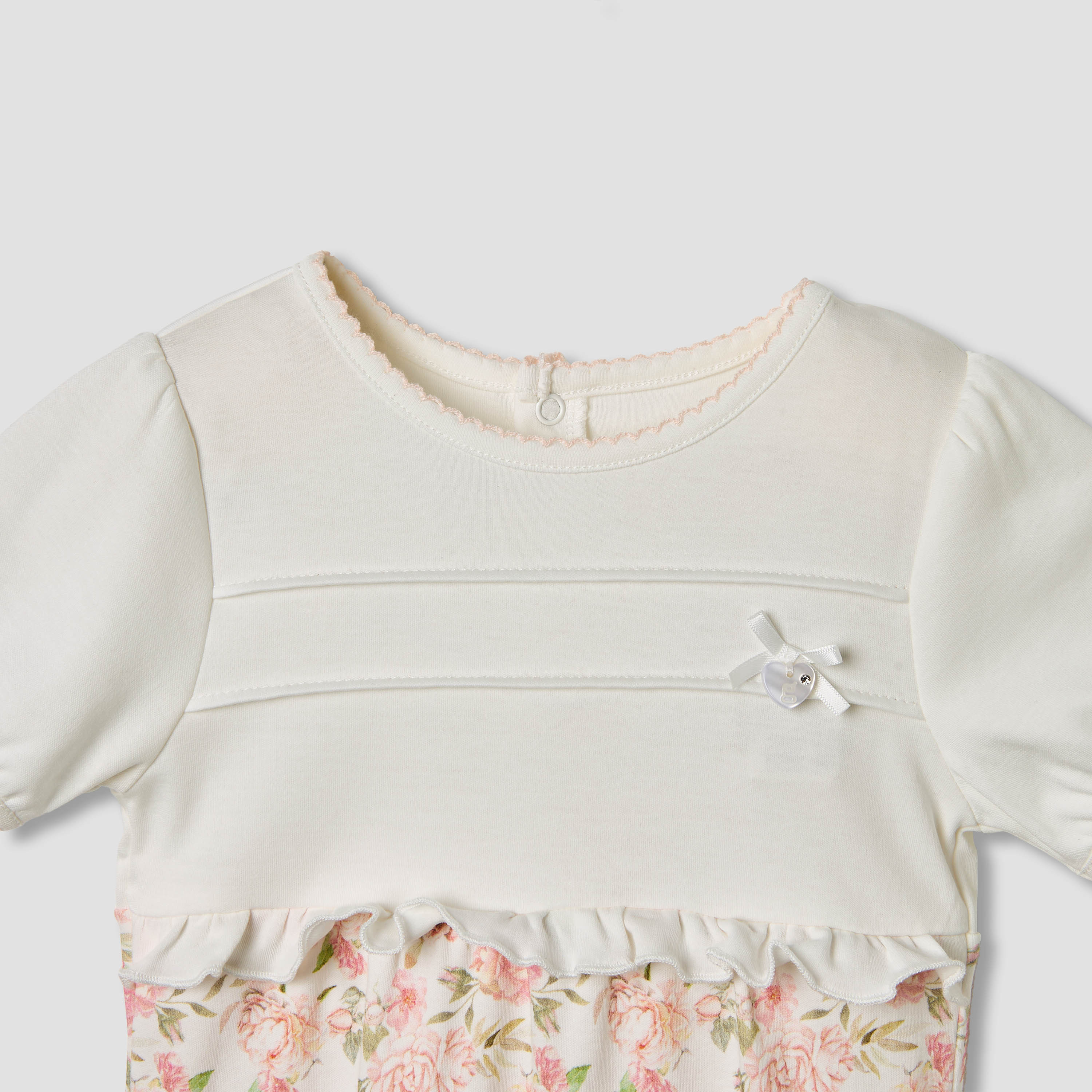Giggles Floral Print Romper with Short Sleeves-baby-girls-clothing-rompers-image-3