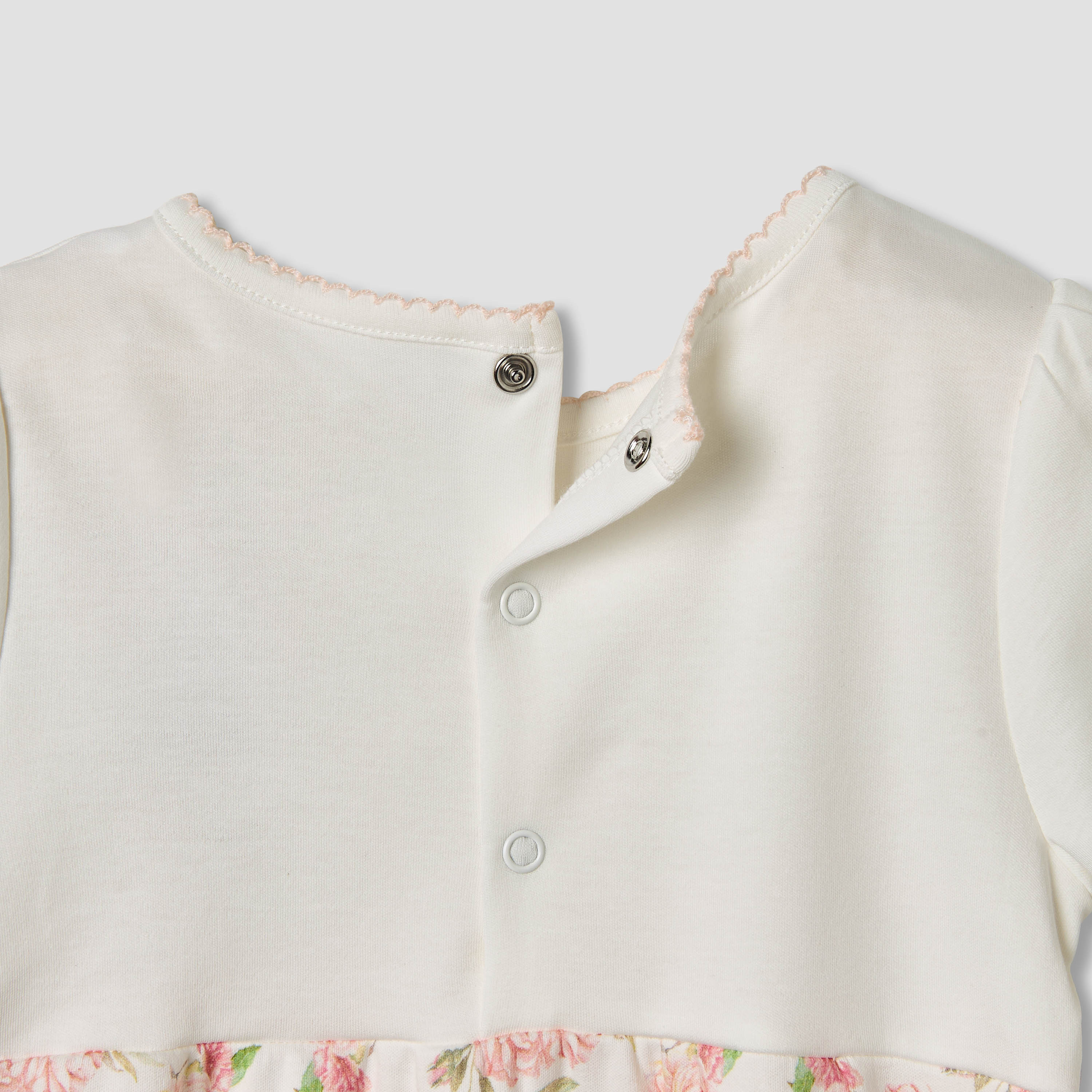Giggles Floral Print Romper with Short Sleeves-baby-girls-clothing-rompers-image-5