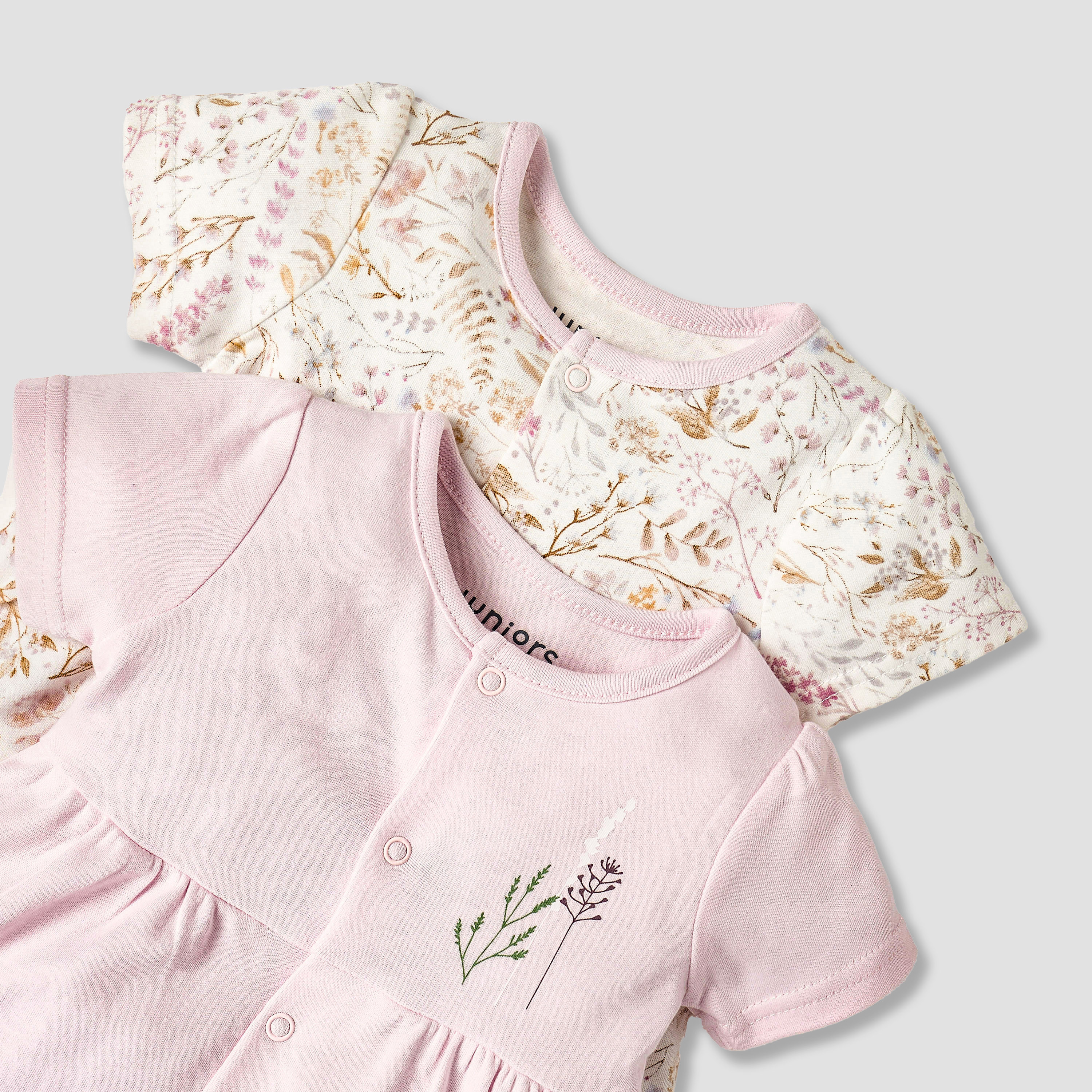 فساتين إيه لاين بطبعات زهور وأكمام قصيرة من جونيورز - طقم من قطعتين-baby-girls-clothing-dressesandjumpsuits-image-4