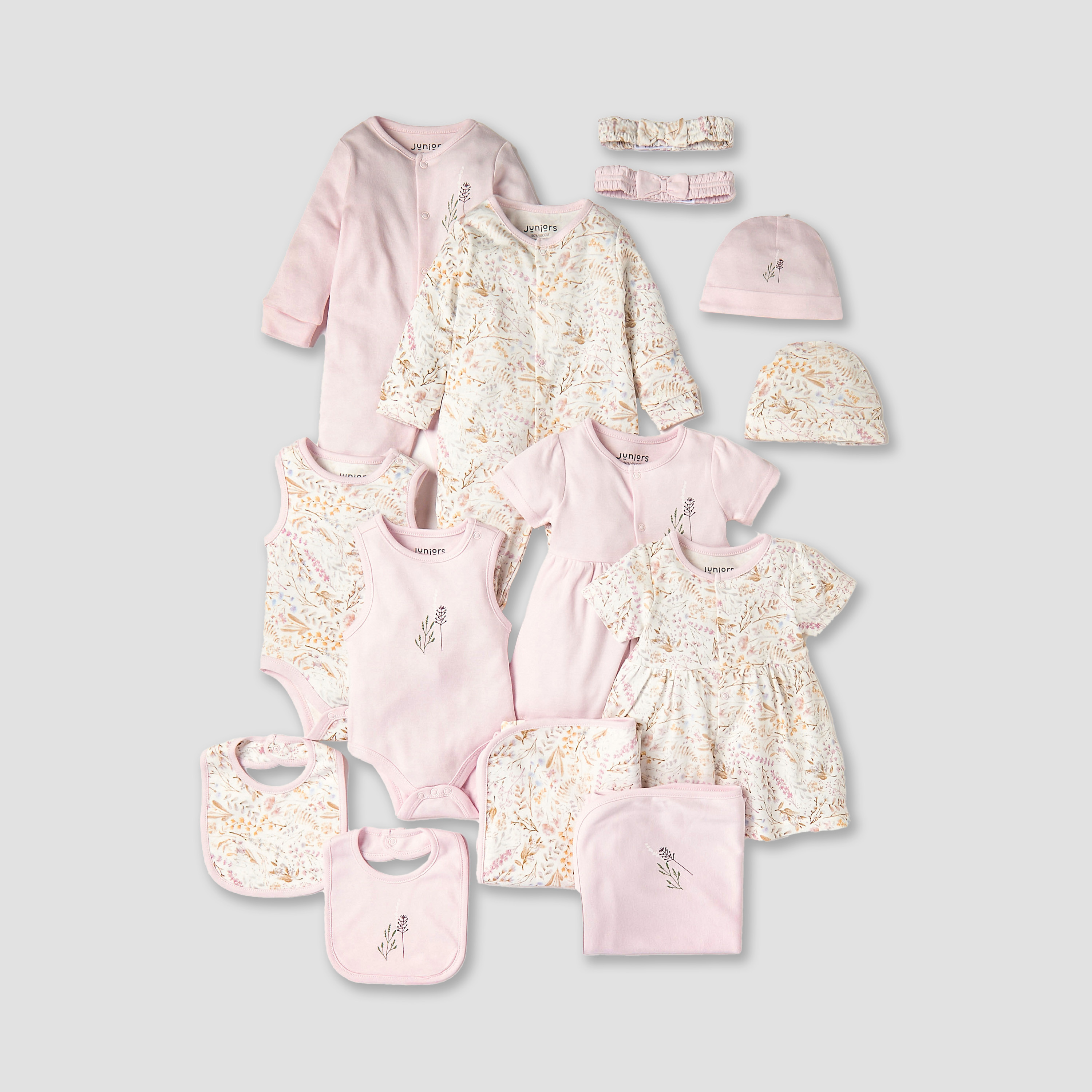 فساتين إيه لاين بطبعات زهور وأكمام قصيرة من جونيورز - طقم من قطعتين-baby-girls-clothing-dressesandjumpsuits-image-6