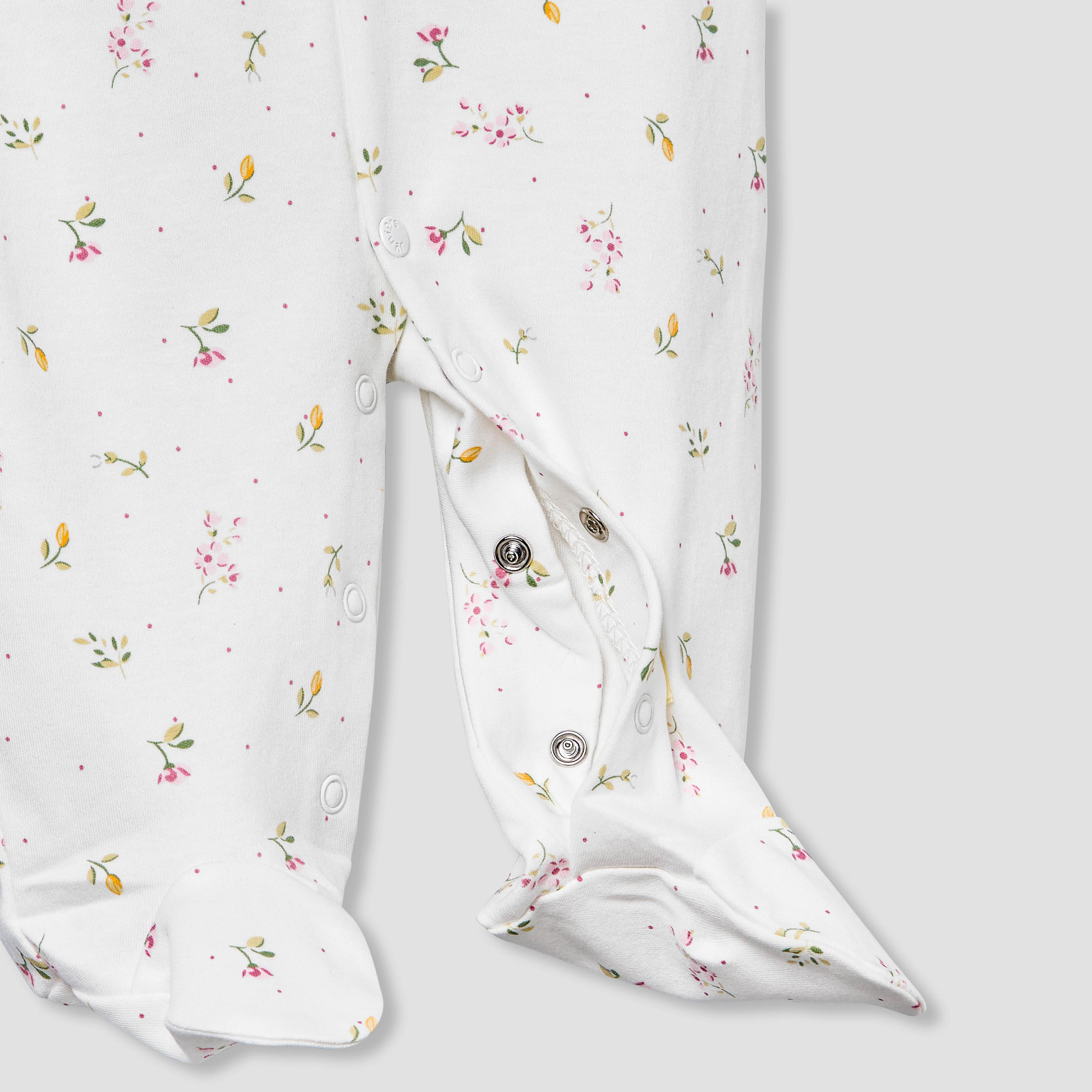 Juniors Cotton Peter Pan Collar Long Sleeves Sleepsuit with Floral Print-baby-girls-clothing-nightwear-sleepsuits-image-5