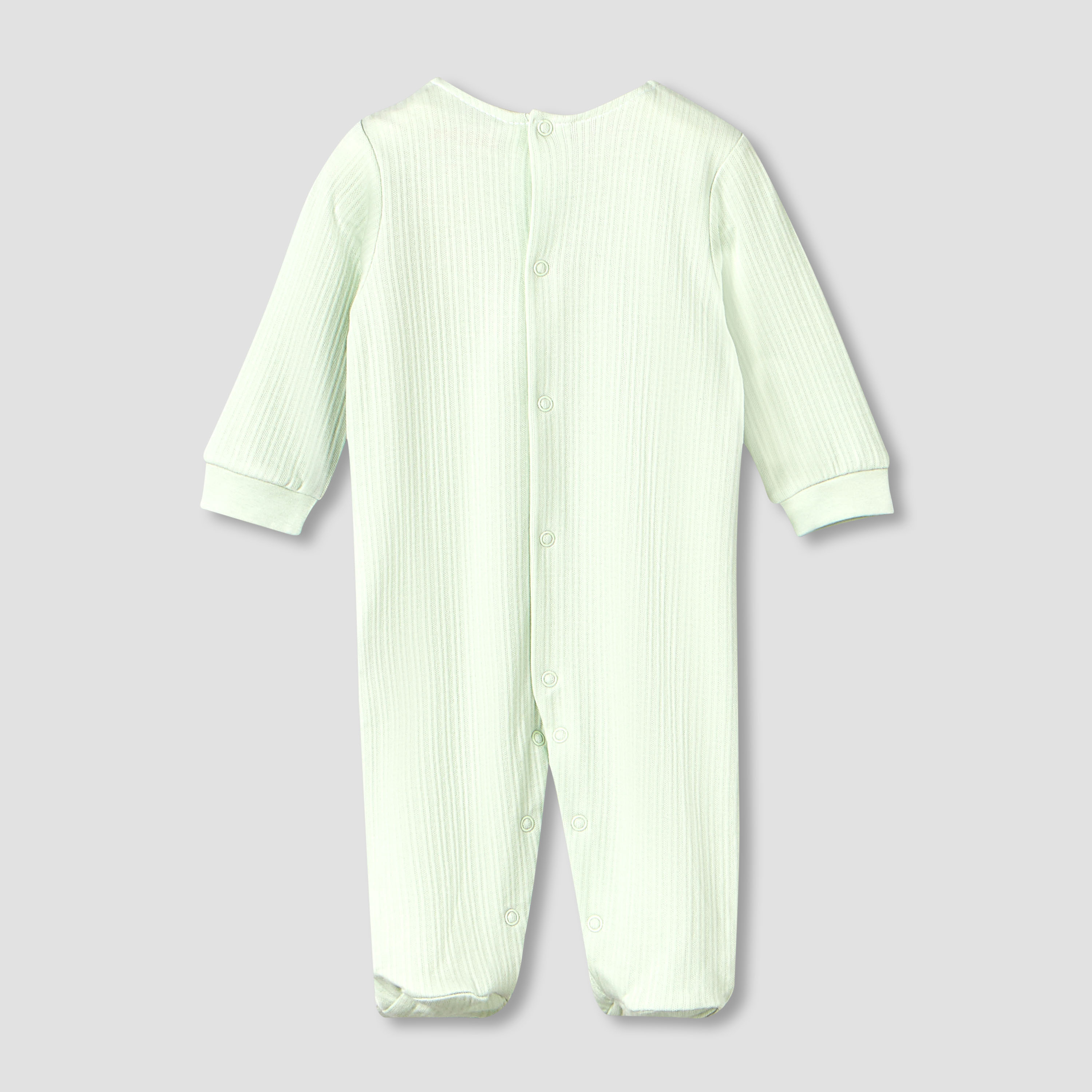Giggles Cotton Round Neck Long Sleeves Sleepsuit with Printed Collar-baby-boys-clothing-nightwear-sleepsuits-image-2