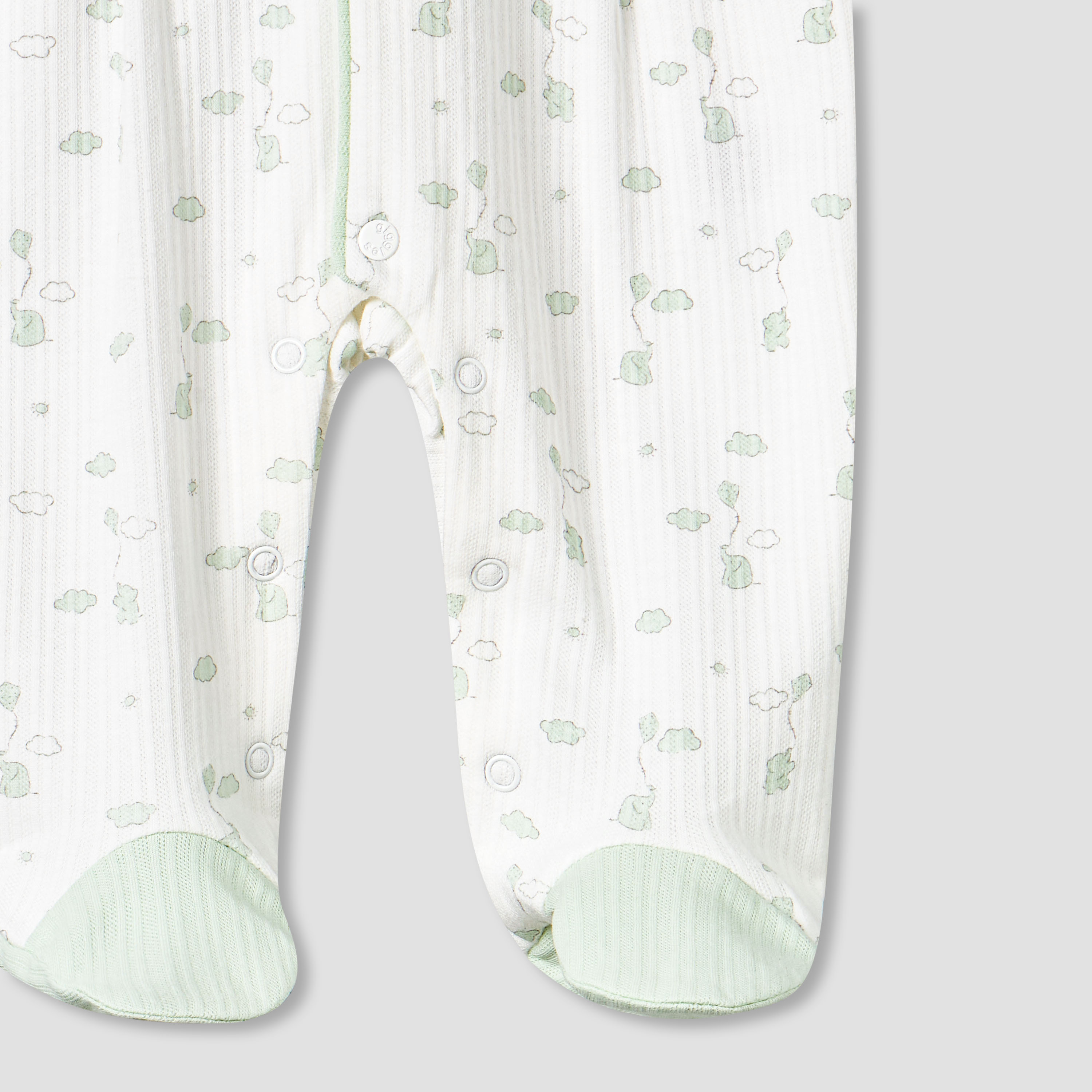 Giggles Cotton Peter Pan Collar Long Sleeves Sleepsuit with Elephant Print-baby-boys-clothing-nightwear-sleepsuits-image-4