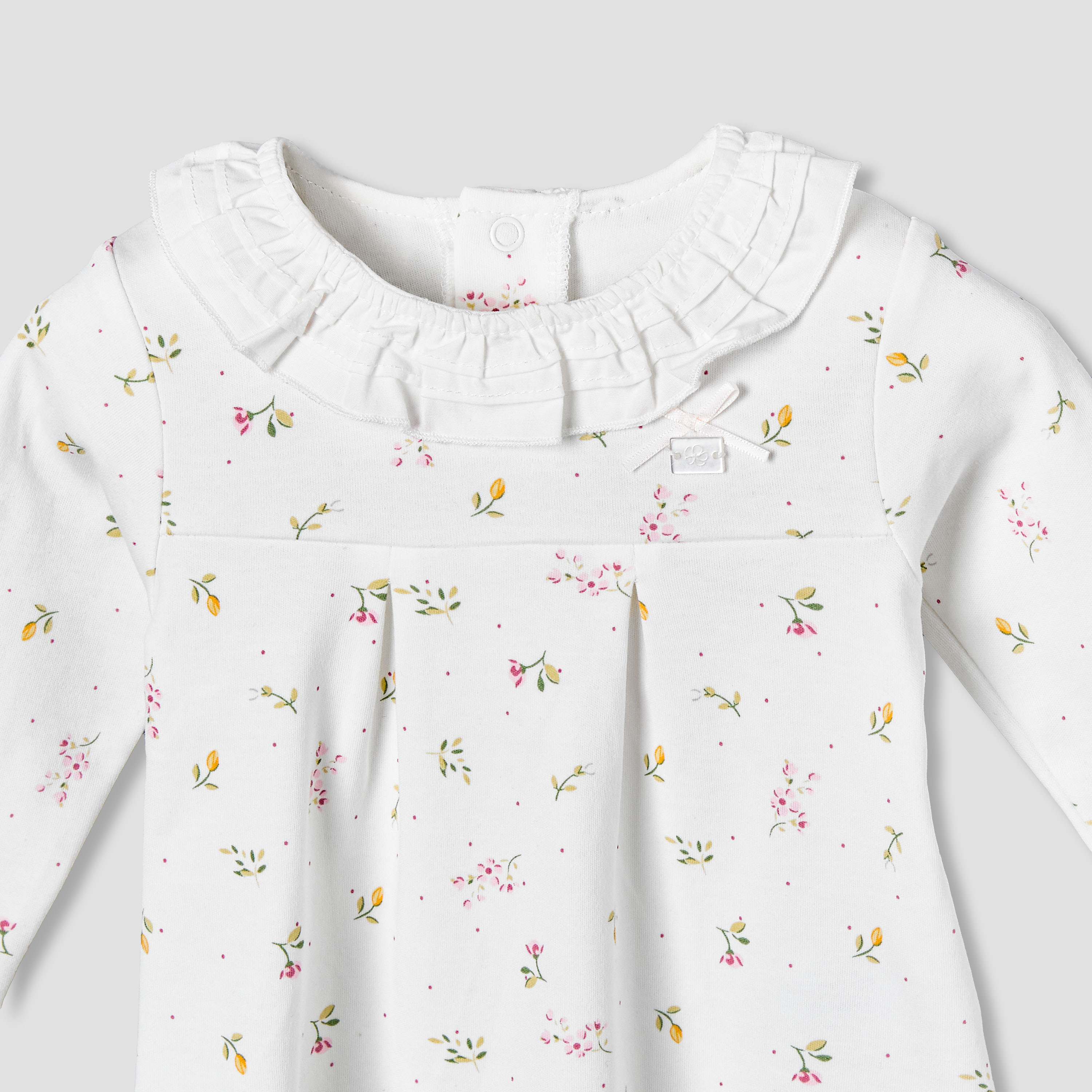 Juniors Cotton Ruffle Neck Long Sleeves Pyjama Set with Print-baby-girls-clothing-nightwear-pyjamasets-image-6