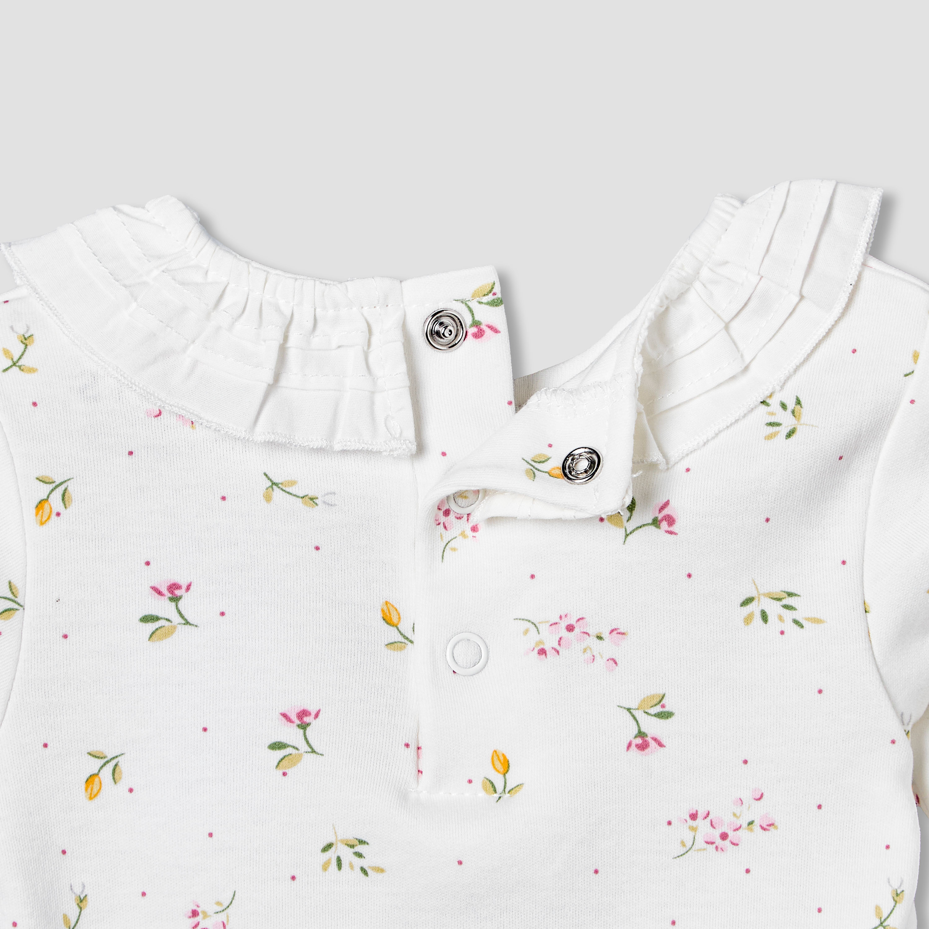 Juniors Cotton Ruffle Neck Long Sleeves Pyjama Set with Print-baby-girls-clothing-nightwear-pyjamasets-image-8