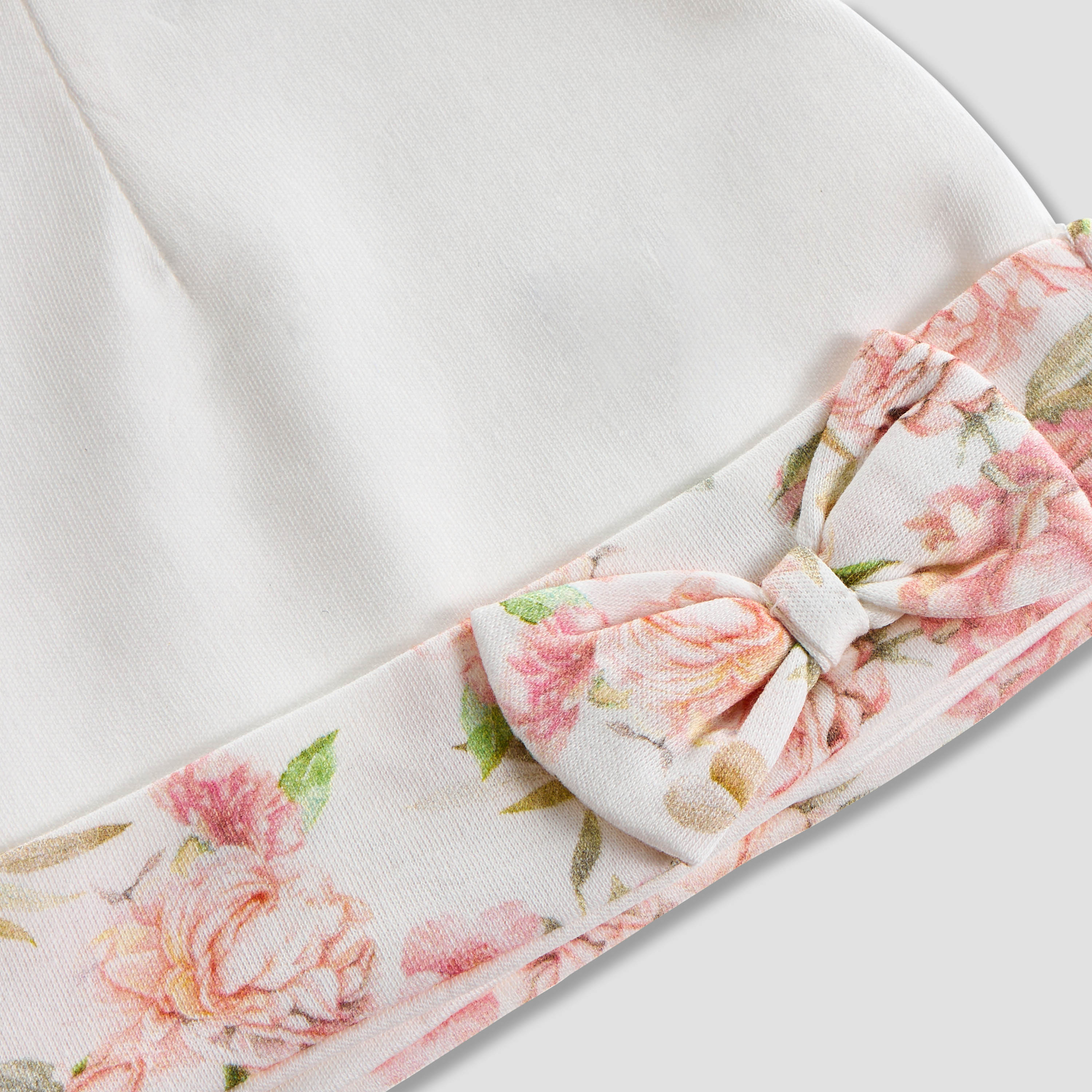 Giggles Floral Print Beanie Cap with Bow-baby-girls-accessories-caps-image-3