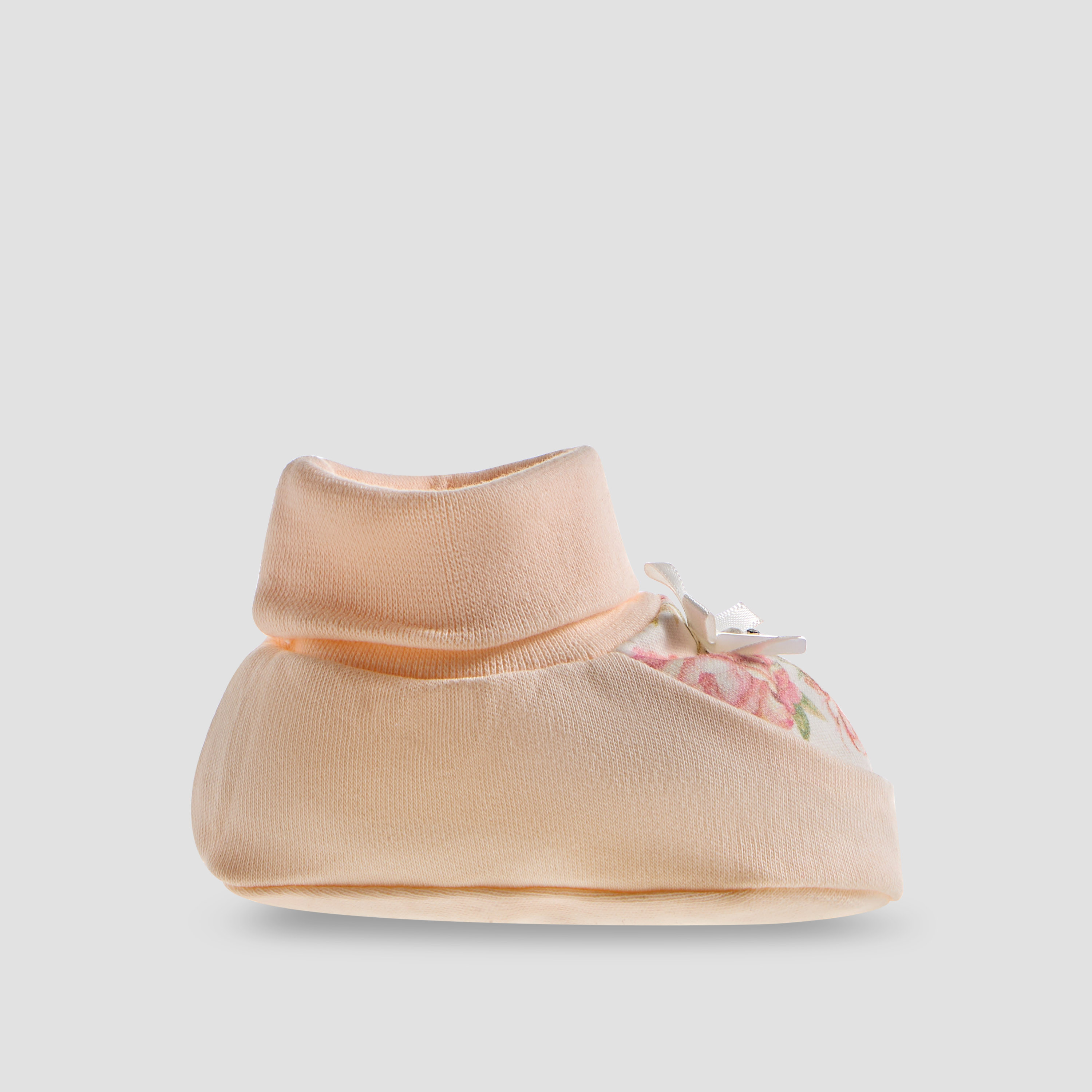 Giggles Floral Print Booties with Colourblock Mittens-baby-girls-accessories-mittens-image-4