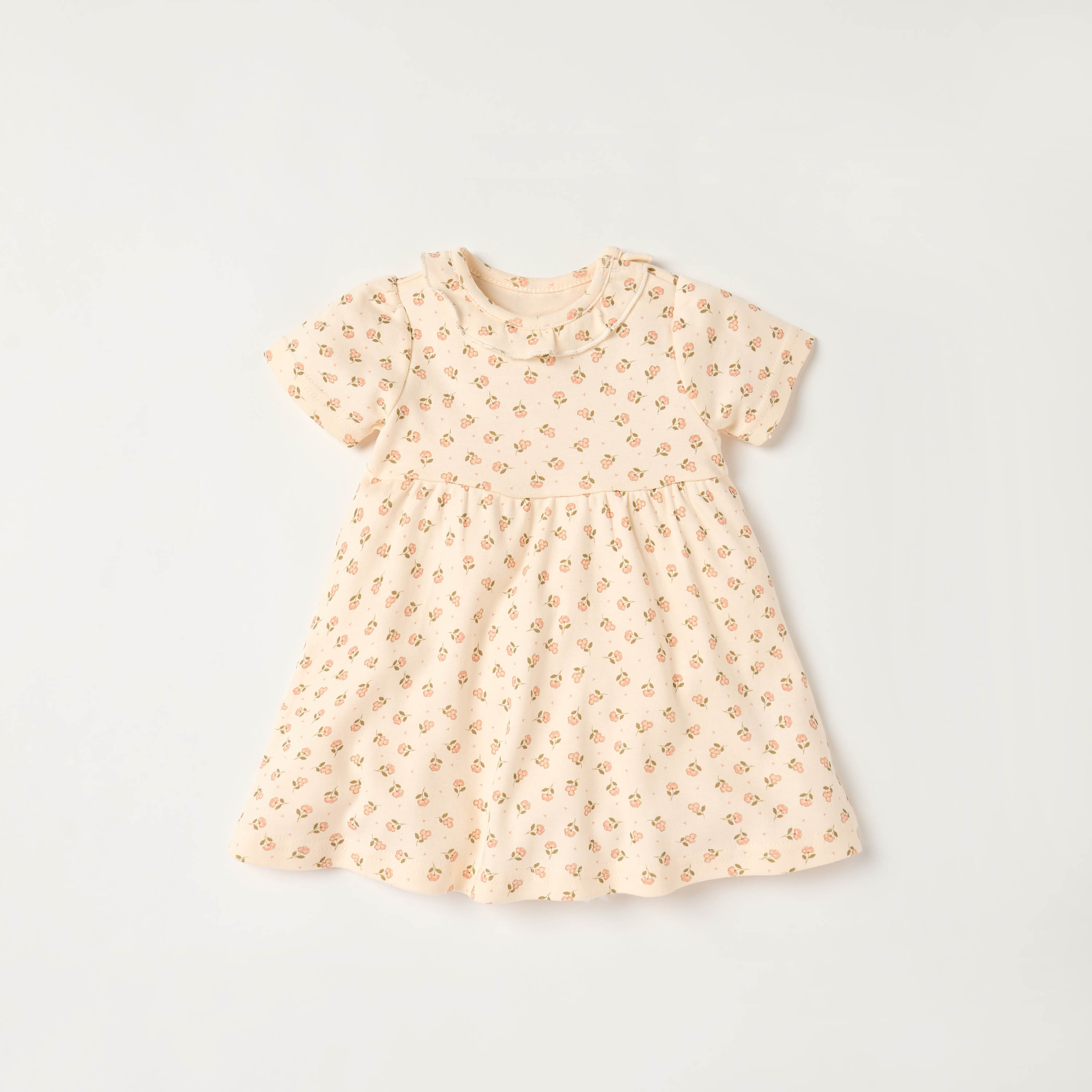 فستان إيه لاين بطبعات أزهار وأكمام قصيرة من جونيورز-baby-girls-clothing-dressesandjumpsuits-image-1