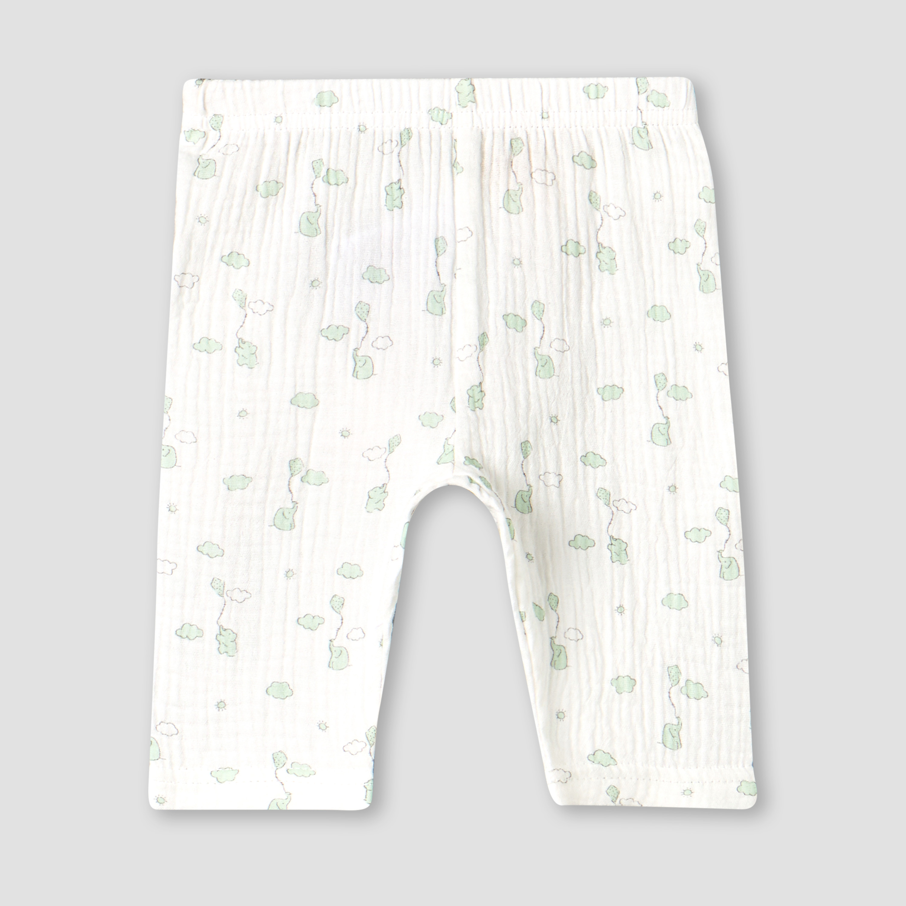 طقم بيجاما قطن بياقة عادية وأكمام طويلة وطبعات فيل من جيجلز-baby-boys-clothing-nightwear-pyjamasets-image-4