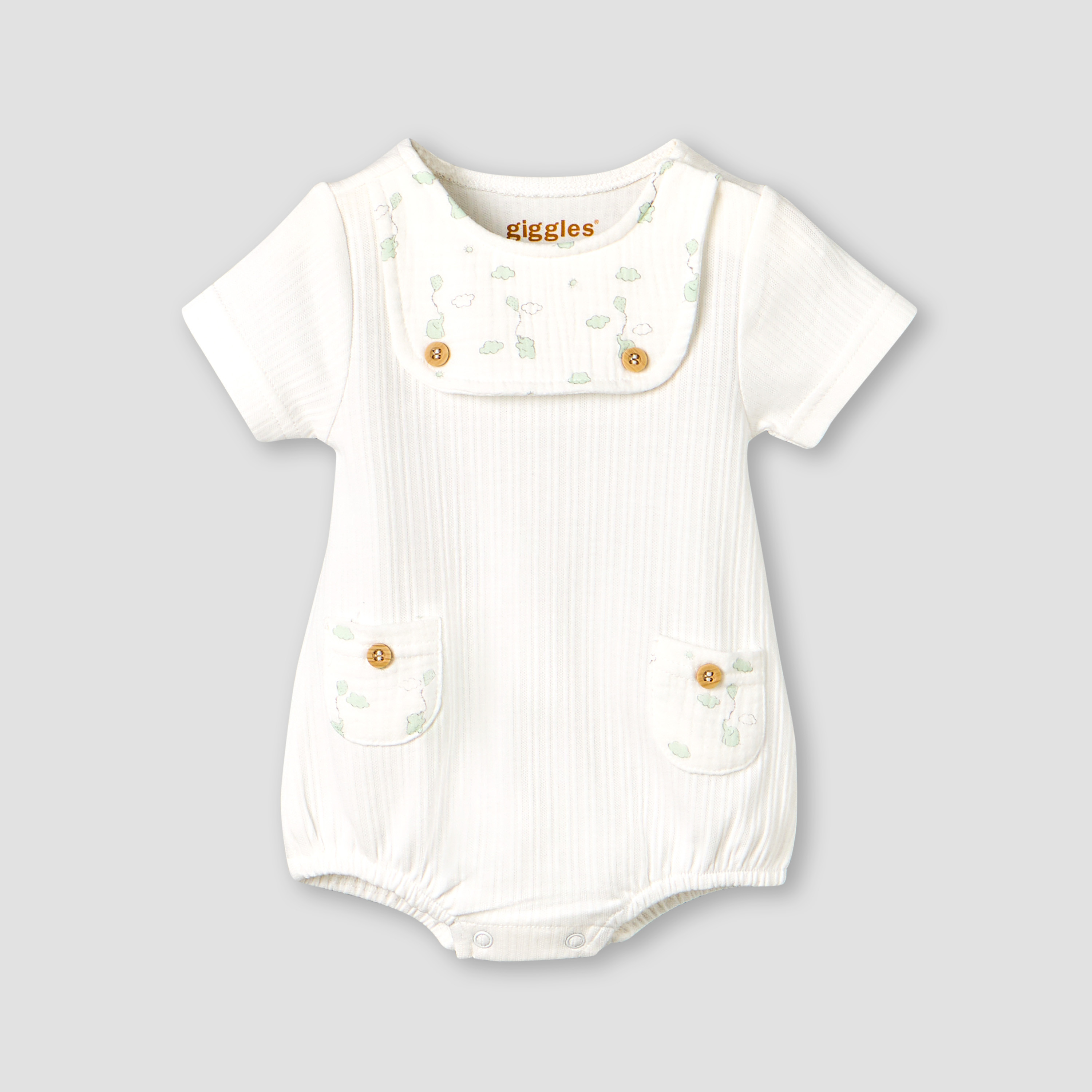 بودي سوت بياقة مستديرة وأكمام قصيرة وأزرار إغلاق كبس من جيجلز-baby-boys-clothing-bodysuits-image-2