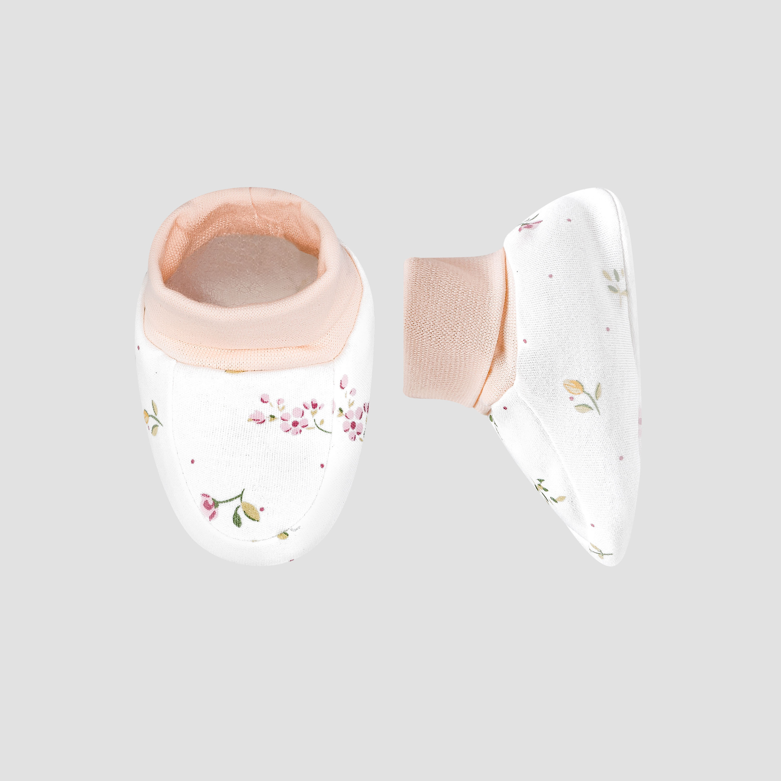 Juniors Booties with Floral Print-baby-girls-shoes-booties-image-1