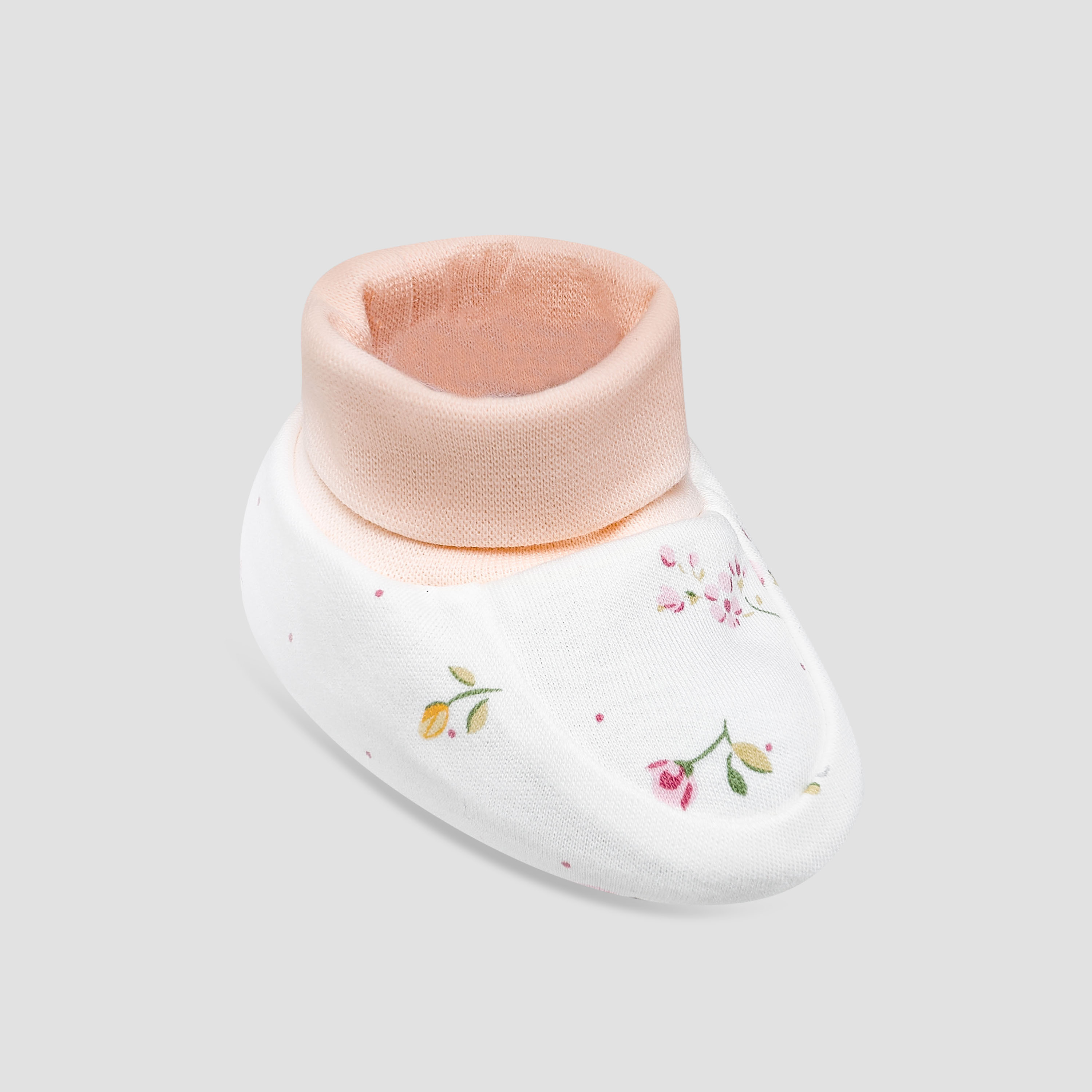 Juniors Booties with Floral Print-baby-girls-shoes-booties-image-2