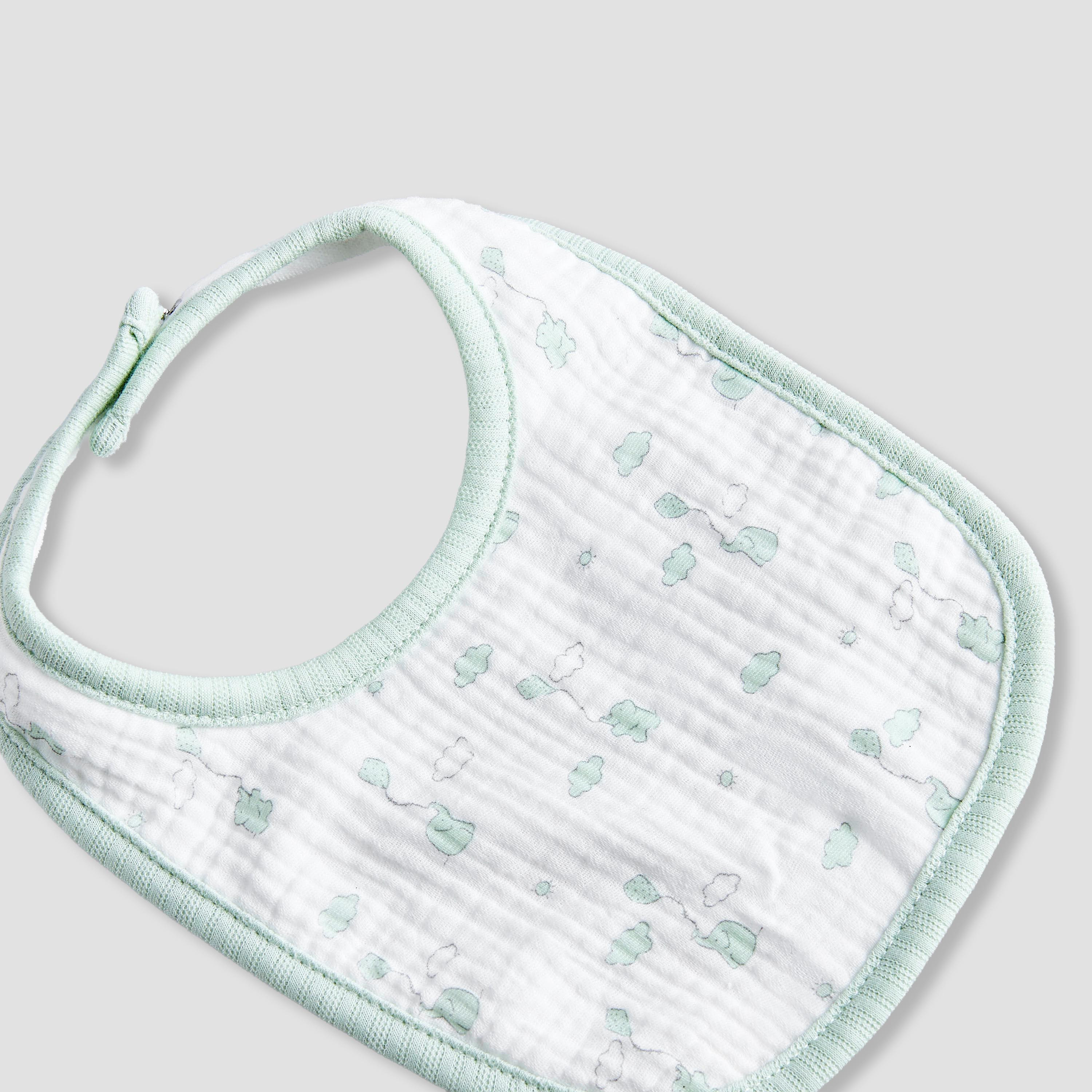 مريلة أطفال بزر إغلاق كبّاس من جيجلز-baby-feeding-bibs-image-3