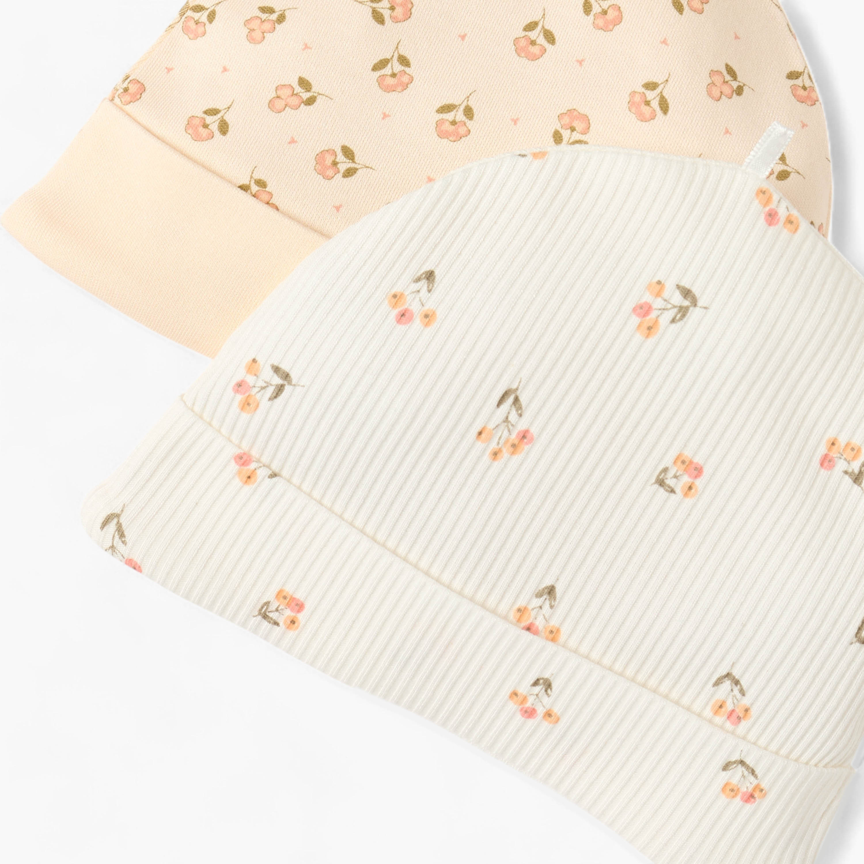 Juniors Flower Print Cap - Set of 2-baby-girls-accessories-caps-image-4