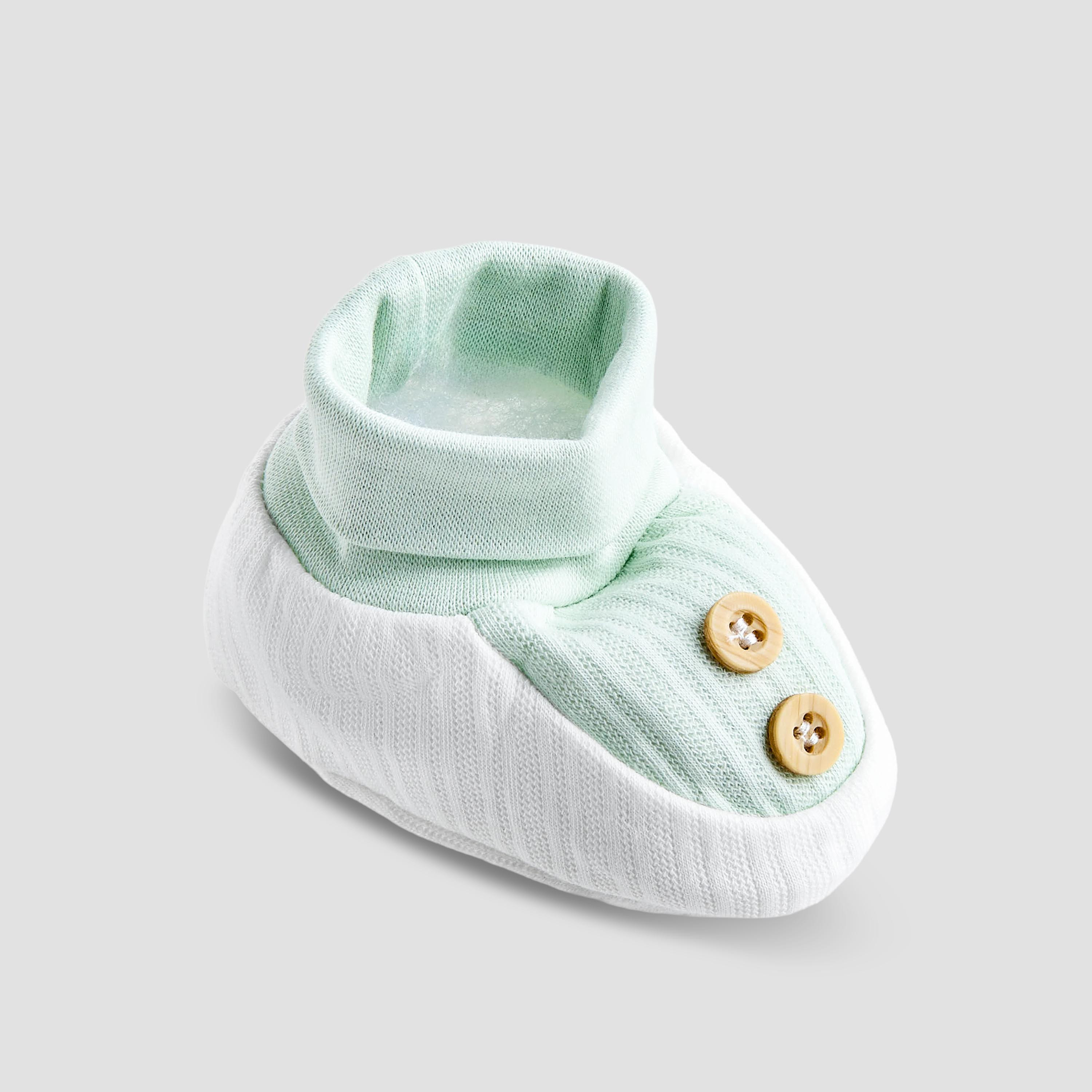 Giggles Booties with Textured Cuff- Slip-On-baby-boys-shoes-booties-image-2