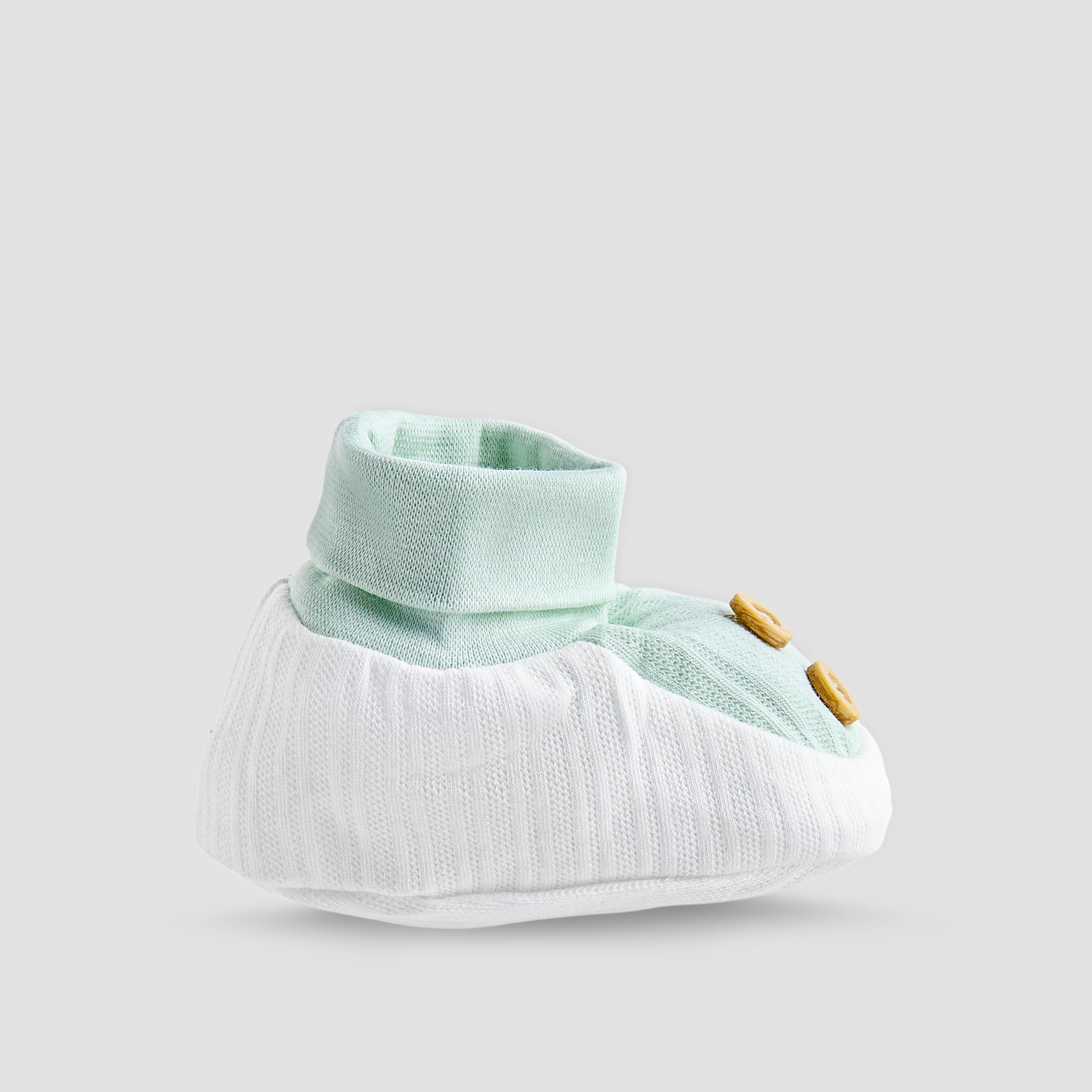 Giggles Booties with Textured Cuff- Slip-On-baby-boys-shoes-booties-image-3