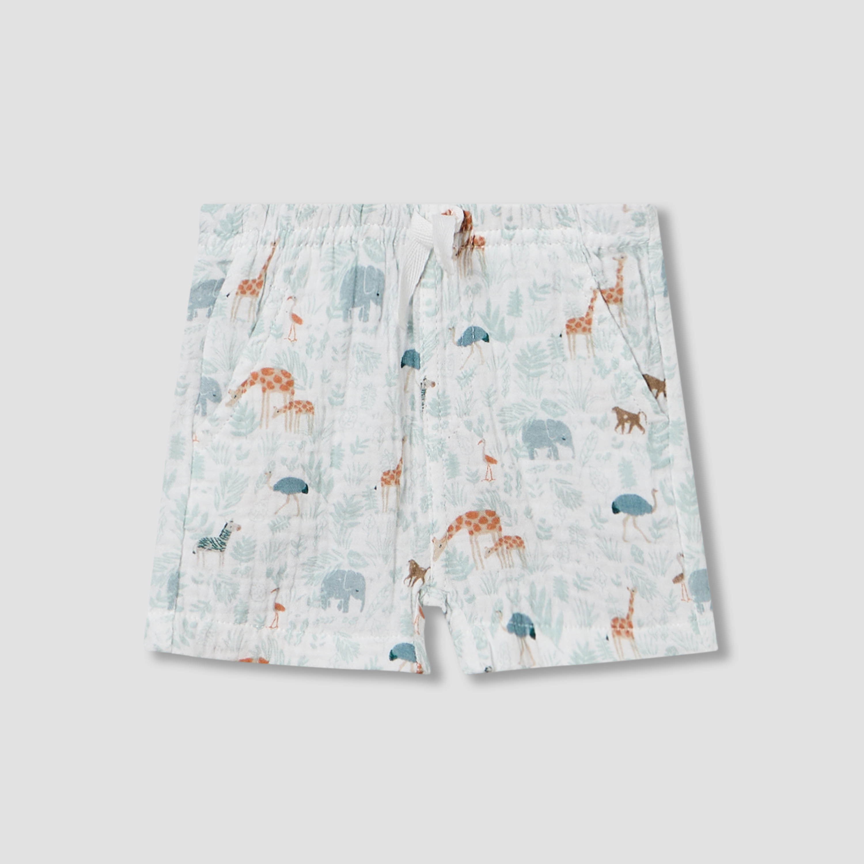Juniors Cotton Collared Short Sleeve Pyjama Set with Safari Print-baby-boys-clothing-nightwear-pyjamasets-image-4