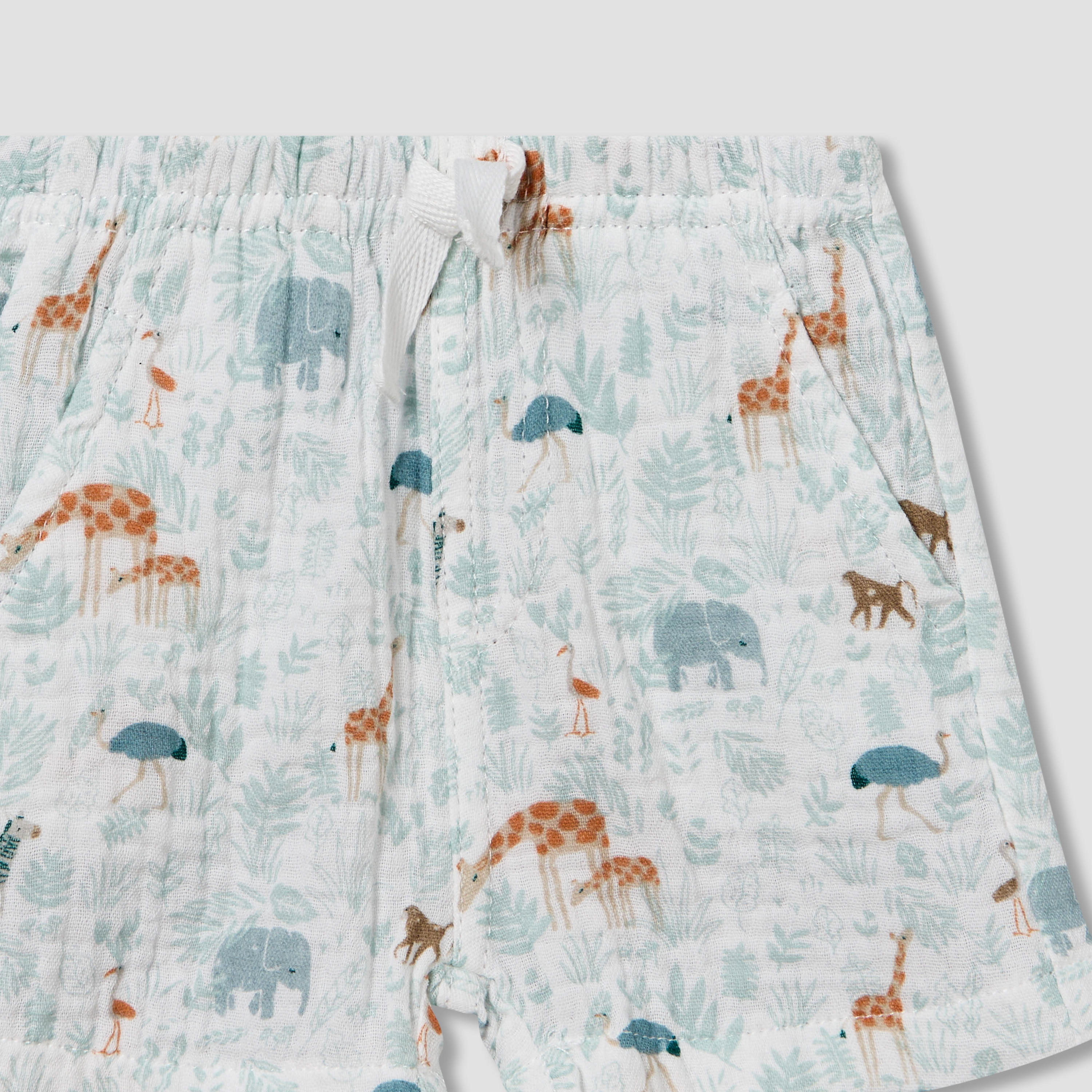 Juniors Cotton Collared Short Sleeve Pyjama Set with Safari Print-baby-boys-clothing-nightwear-pyjamasets-image-8