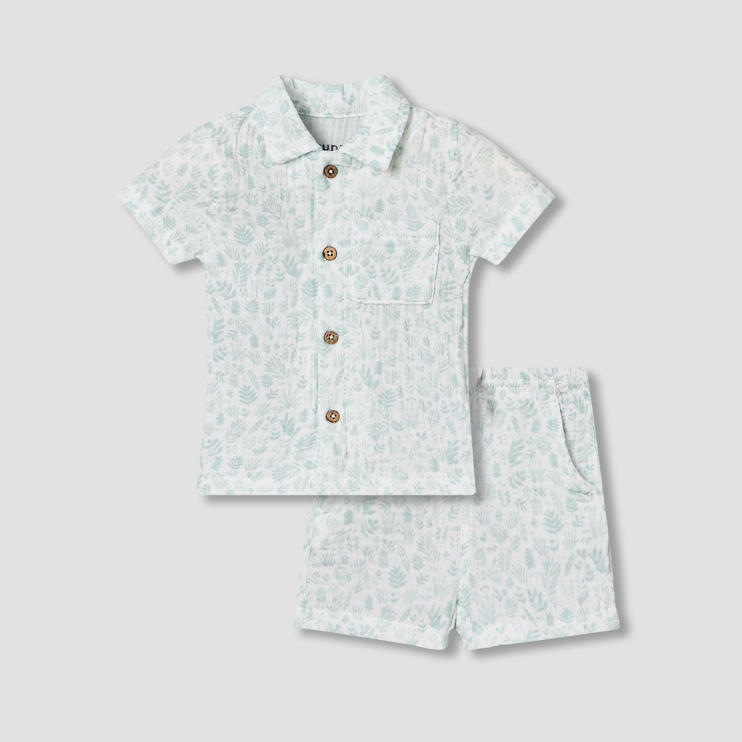 Juniors Cotton Collared Short Sleeves Shorts Set with Print-baby-boys-clothing-nightwear-pyjamasets-image-3