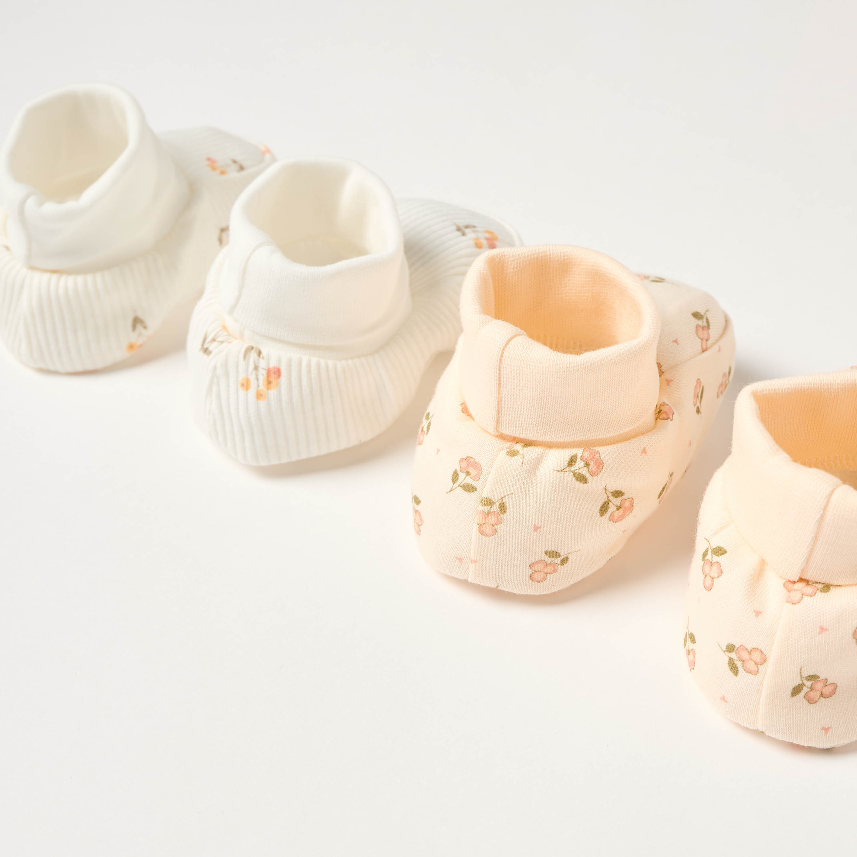 Juniors Floral Print Booties - Set of 2-baby-girls-shoes-booties-image-4