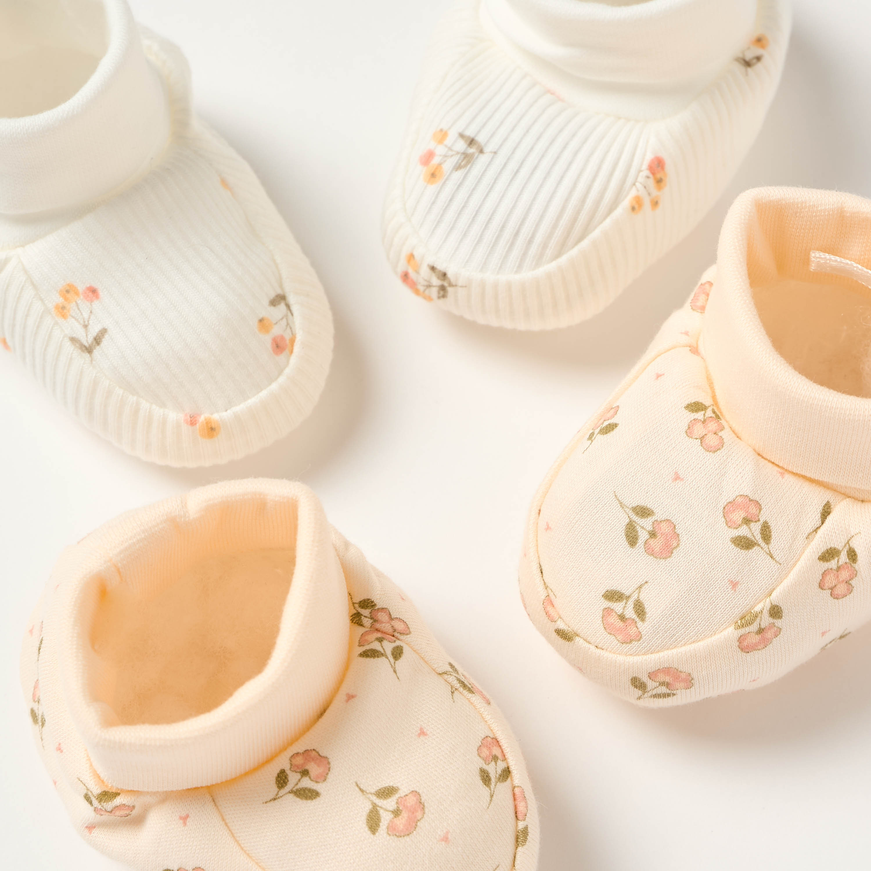 Juniors Floral Print Booties - Set of 2-baby-girls-shoes-booties-image-5