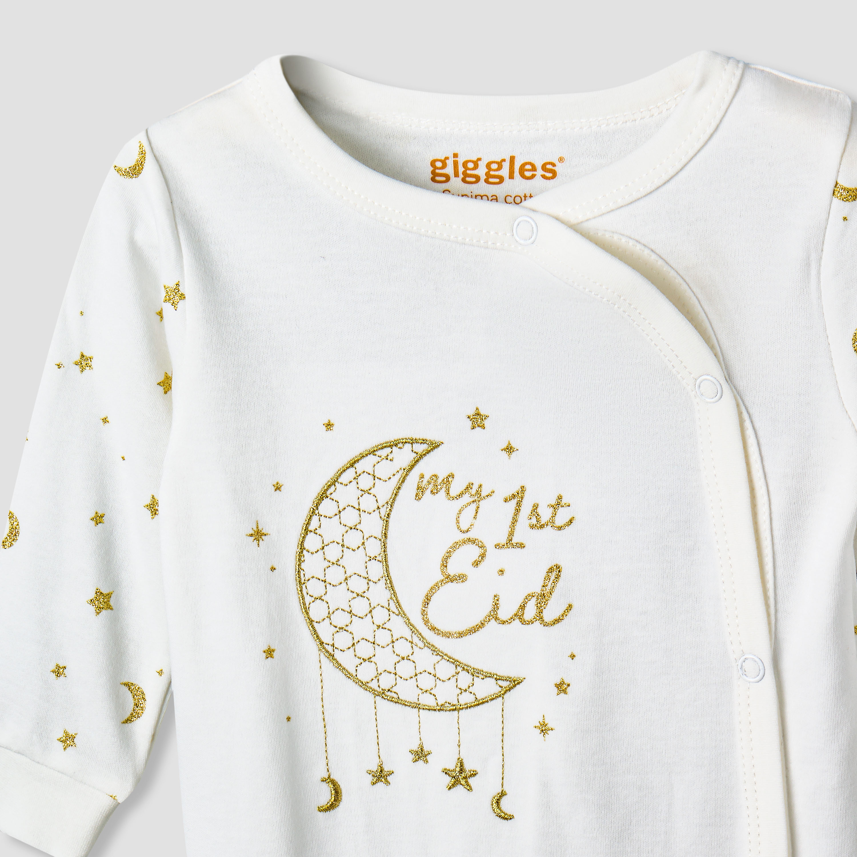 Giggles Cotton Round Neck Long Sleeve Sleepsuit with Snap Button Closure-baby-girls-clothing-nightwear-sleepsuits-image-4