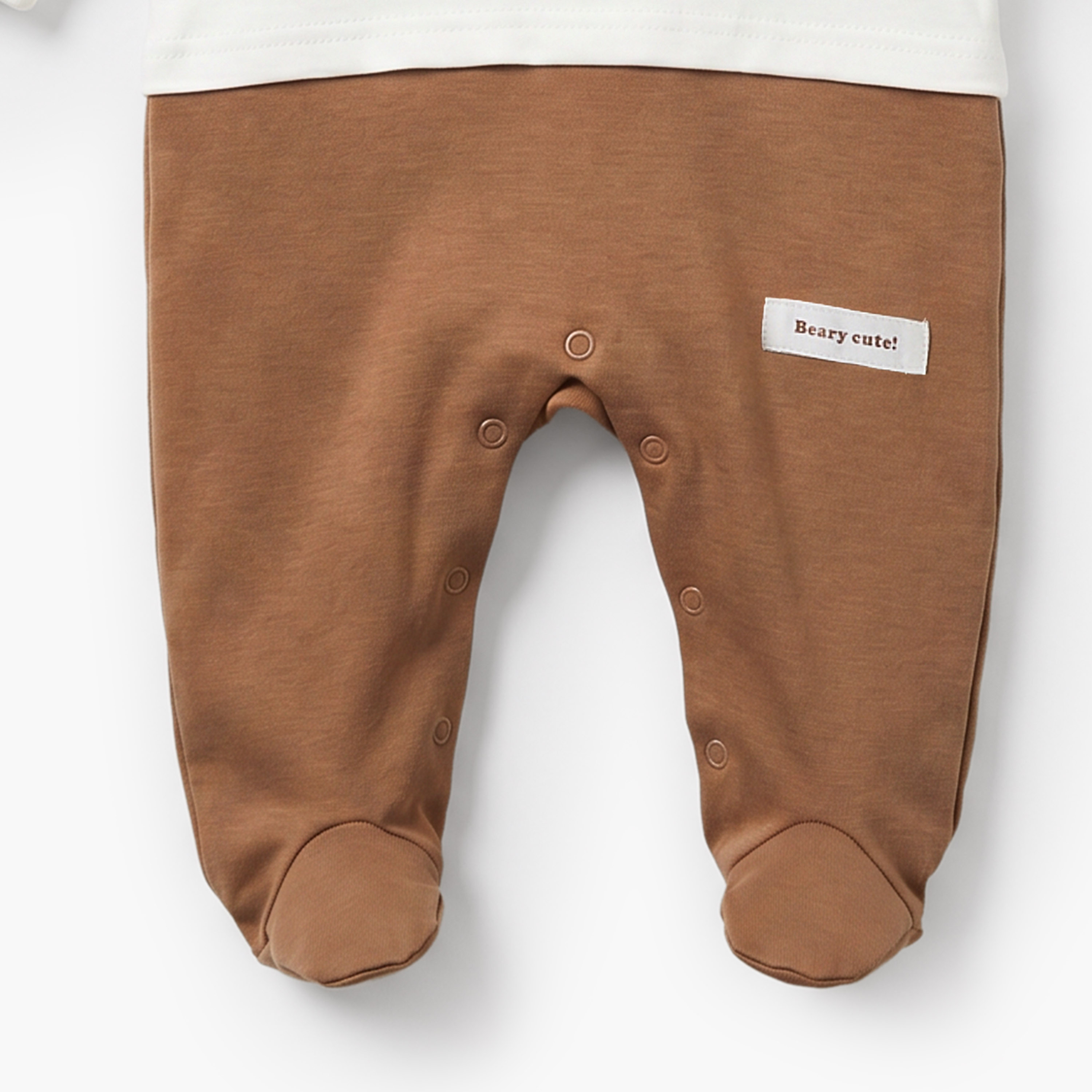 Juniors Cotton Round Neck Long Sleeves Sleepsuit with Teddy Bear Print-baby-boys-clothing-nightwear-sleepsuits-image-4