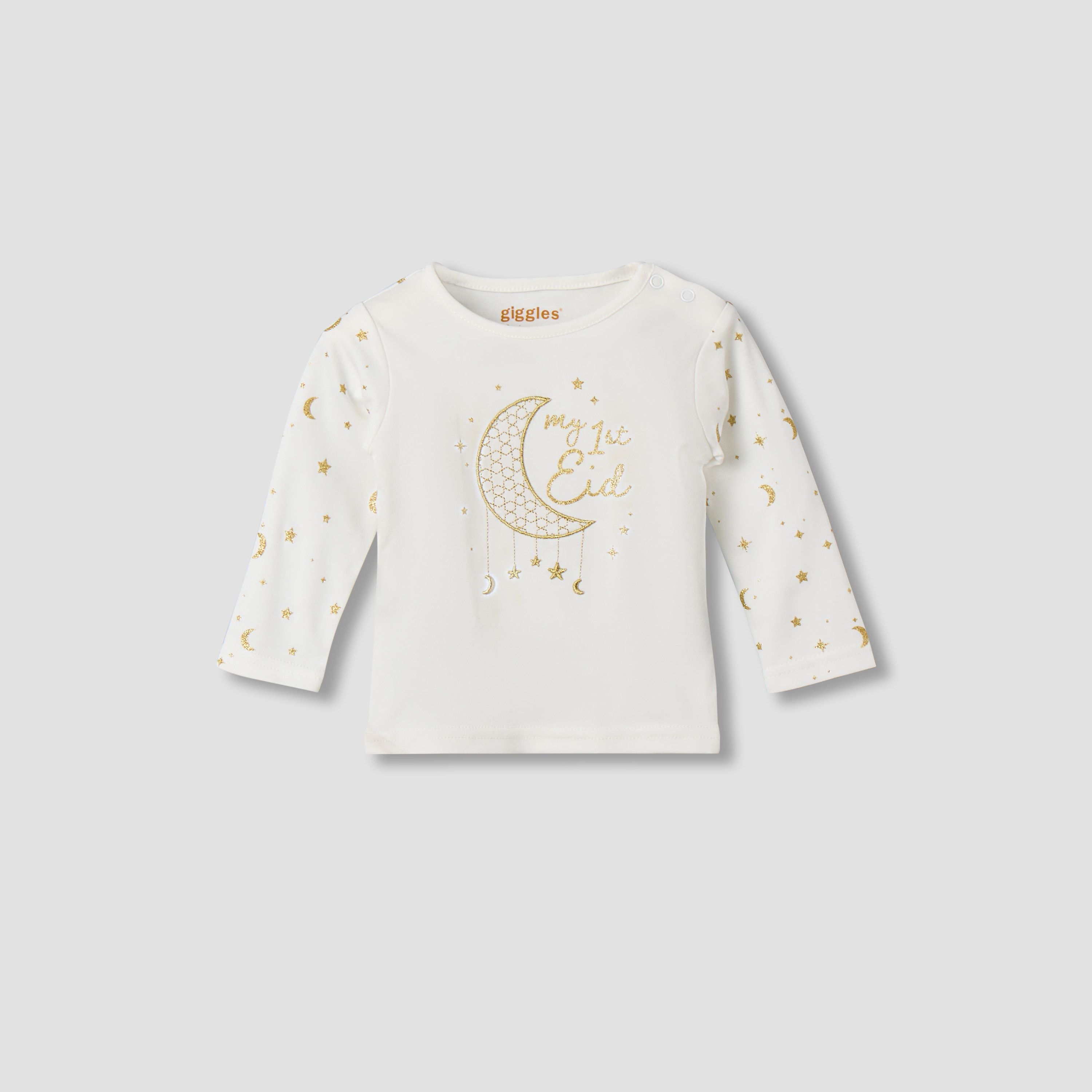 طقم بيجاما قطن بطبعات بياقة مستديرة وأكمام طويلة من جيجلز-baby-girls-clothing-nightwear-pyjamasets-image-5