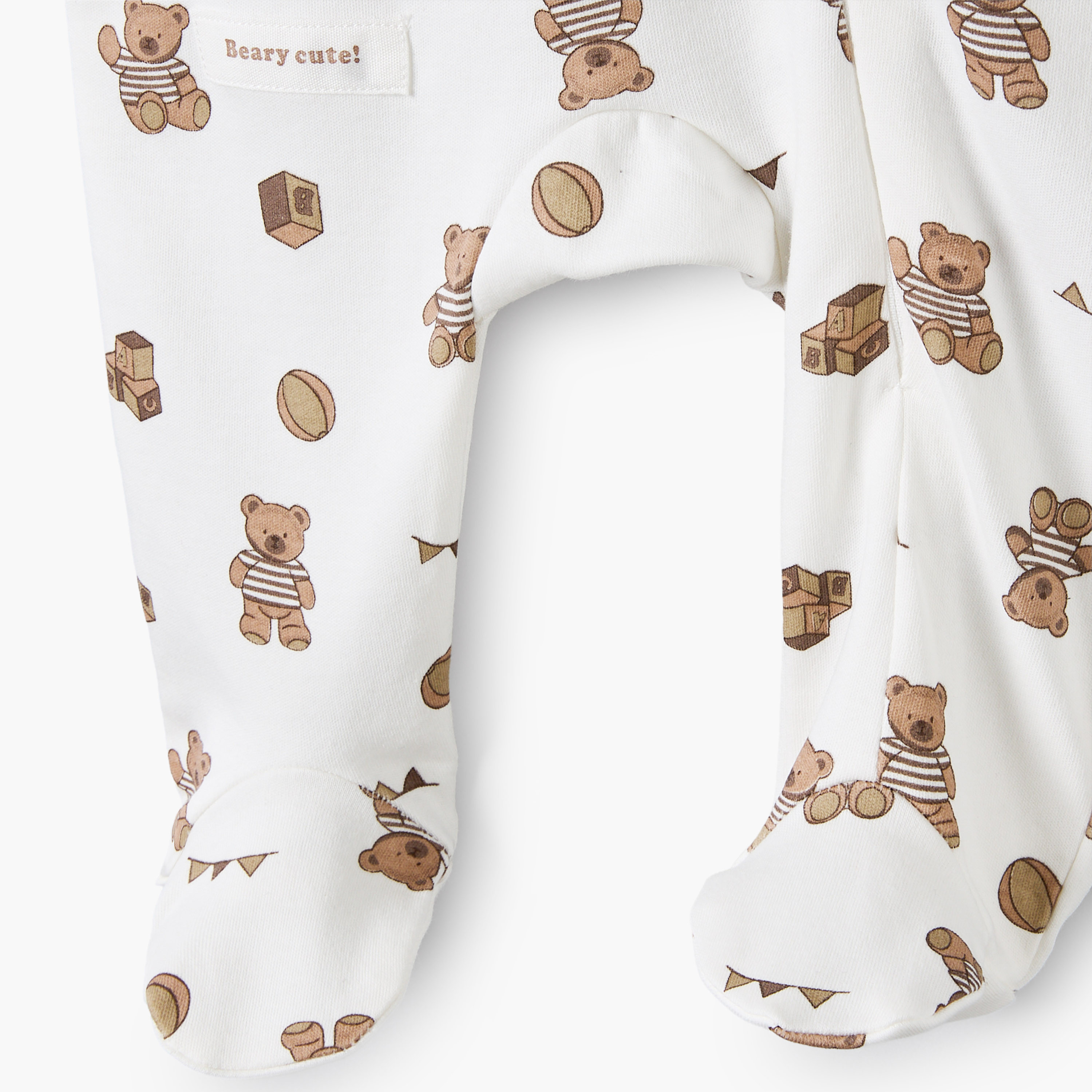 Juniors Cotton Round Neck Long Sleeves Sleepsuit with Bear Print-baby-boys-clothing-nightwear-sleepsuits-image-5