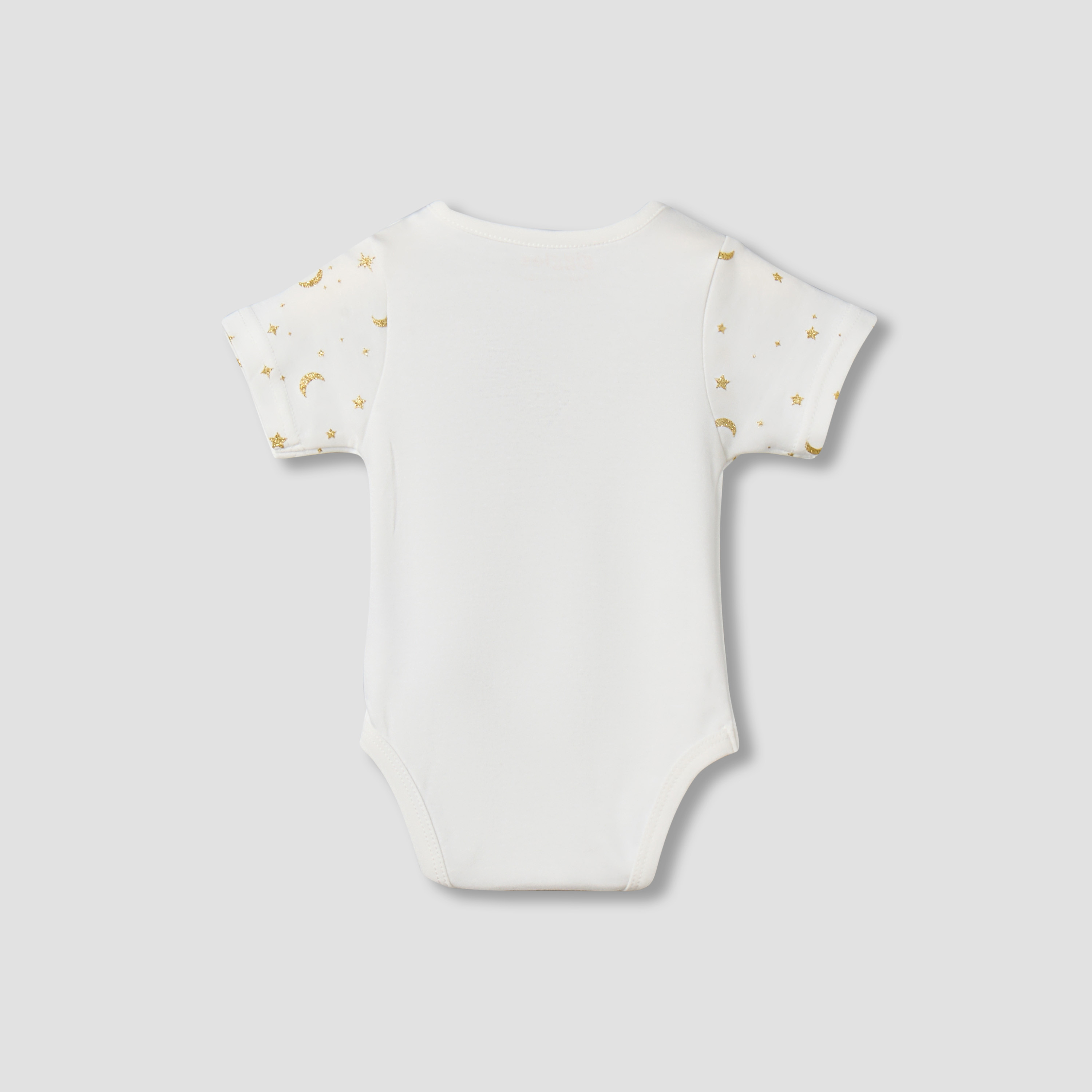Giggles Round Neck Short Sleeve Bodysuit with Snap Button Closure-baby-boys-clothing-bodysuits-image-3