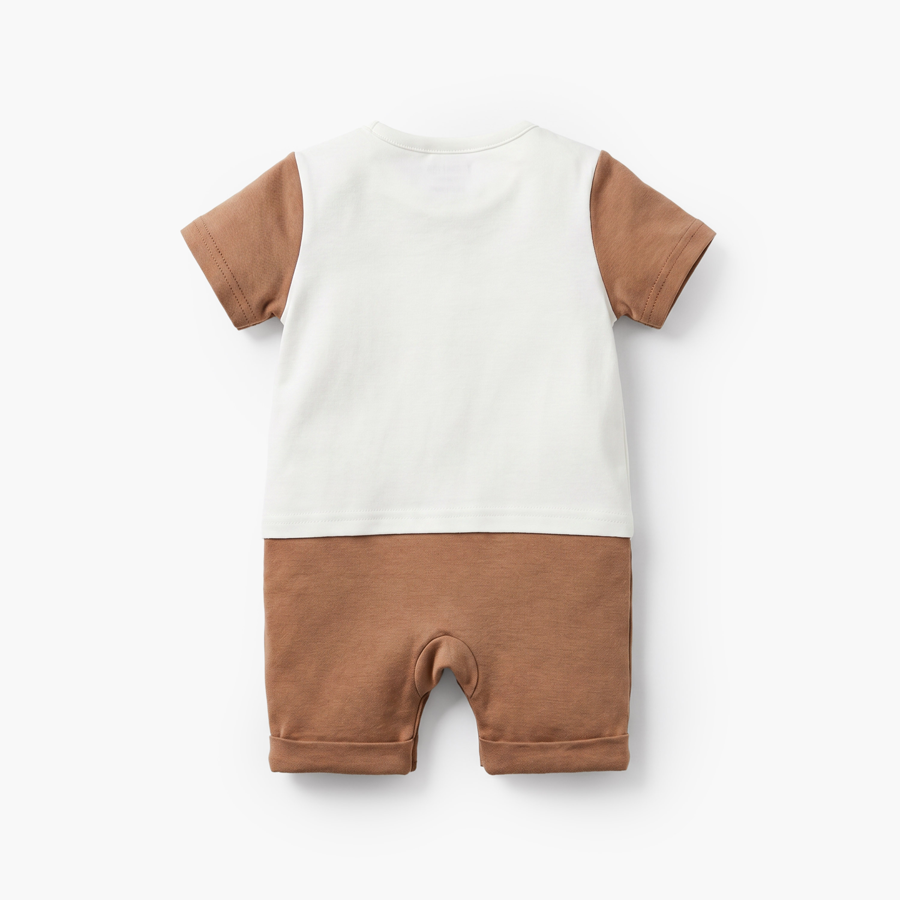 Juniors Crew Neck Short Sleeves Romper with Toy-baby-boys-clothing-rompers-image-2