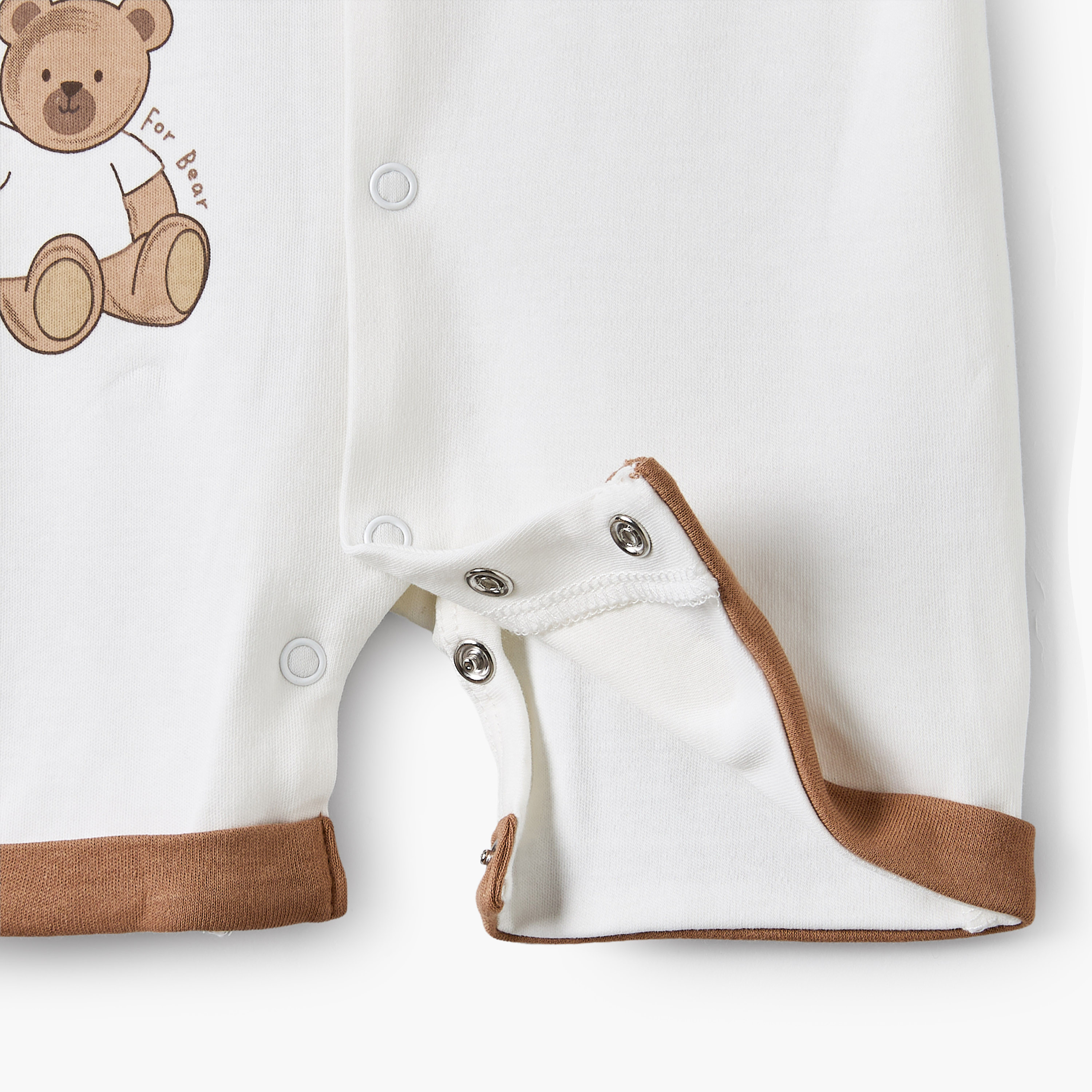 Juniors Crew Neck Short Sleeves Romper with Bear Print-baby-boys-clothing-rompers-image-5