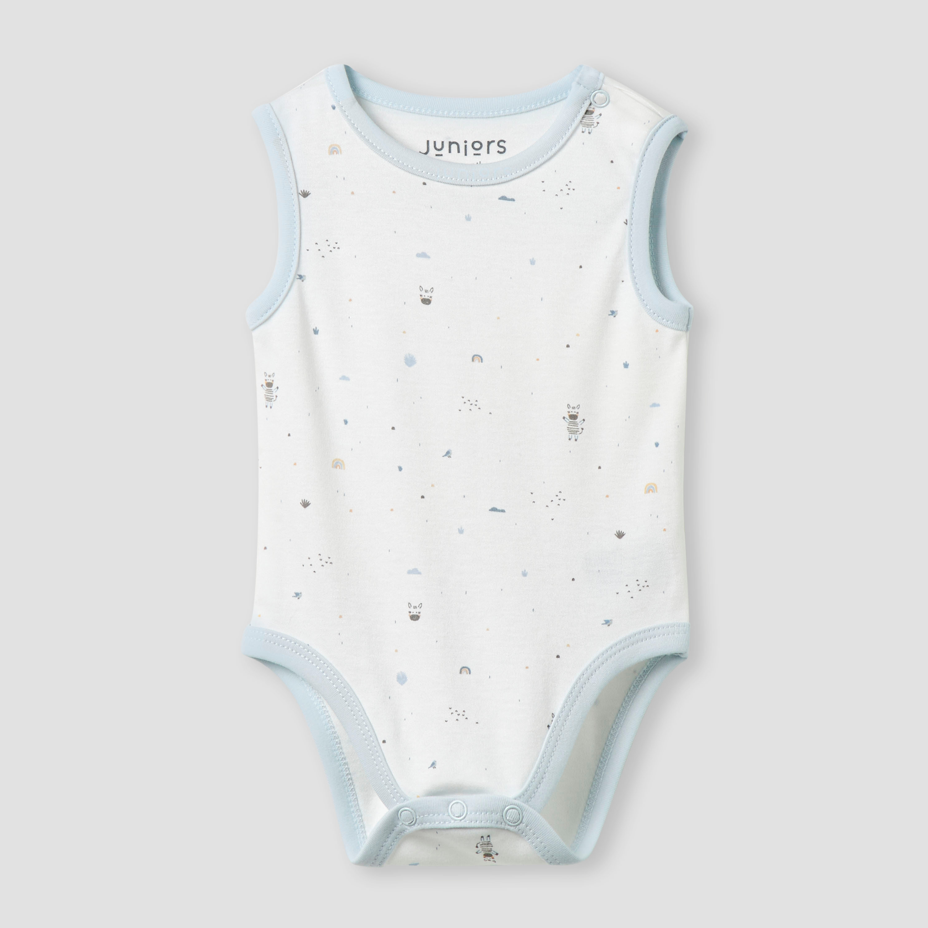 Juniors Printed Sleeveless Bodysuit - Set of 2-baby-boys-clothing-bodysuits-image-2