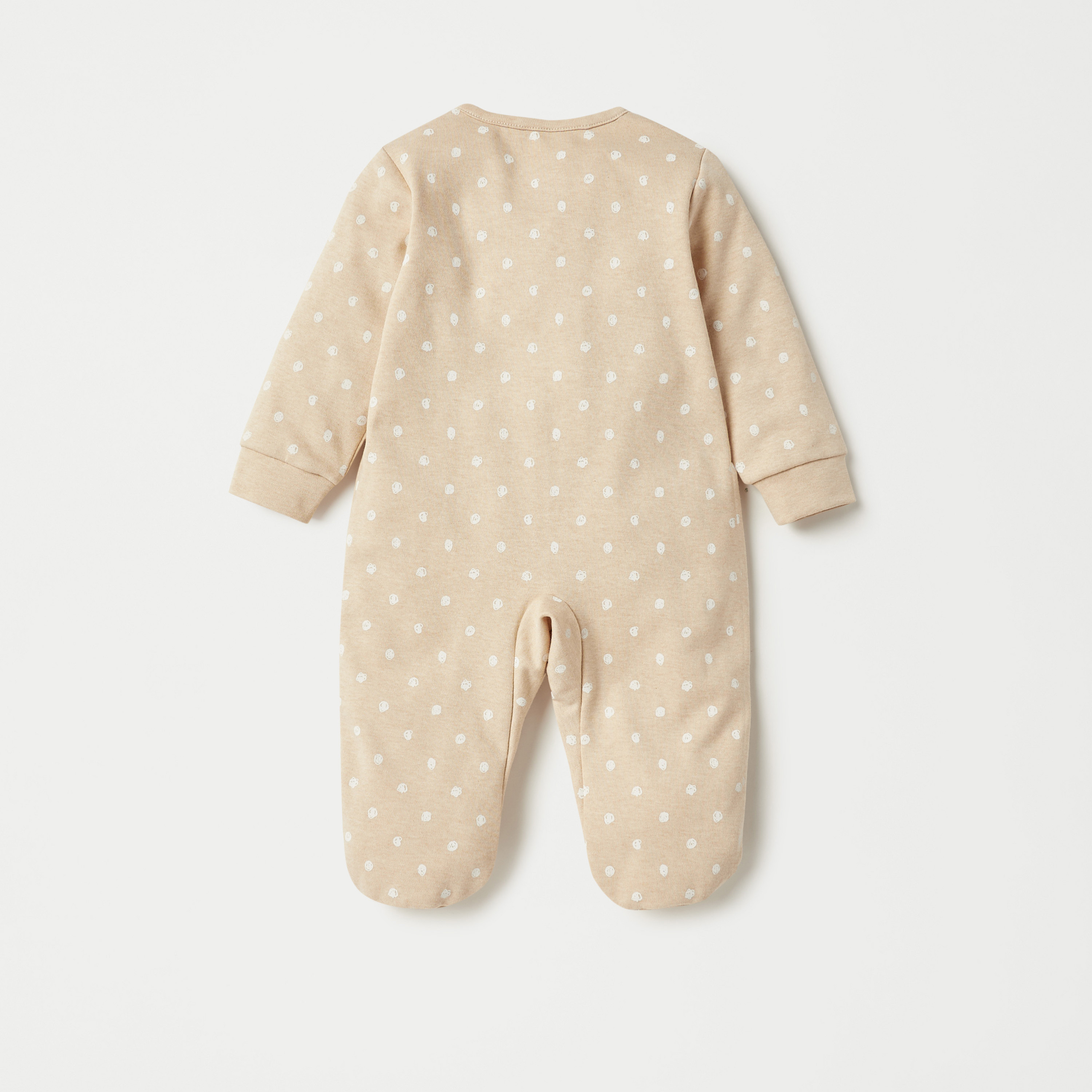 بدلة نوم مغلقة القدمين بأزرار إغلاق وزخارف بامبي من ديزني-baby-girls-clothing-nightwear-sleepsuits-image-2