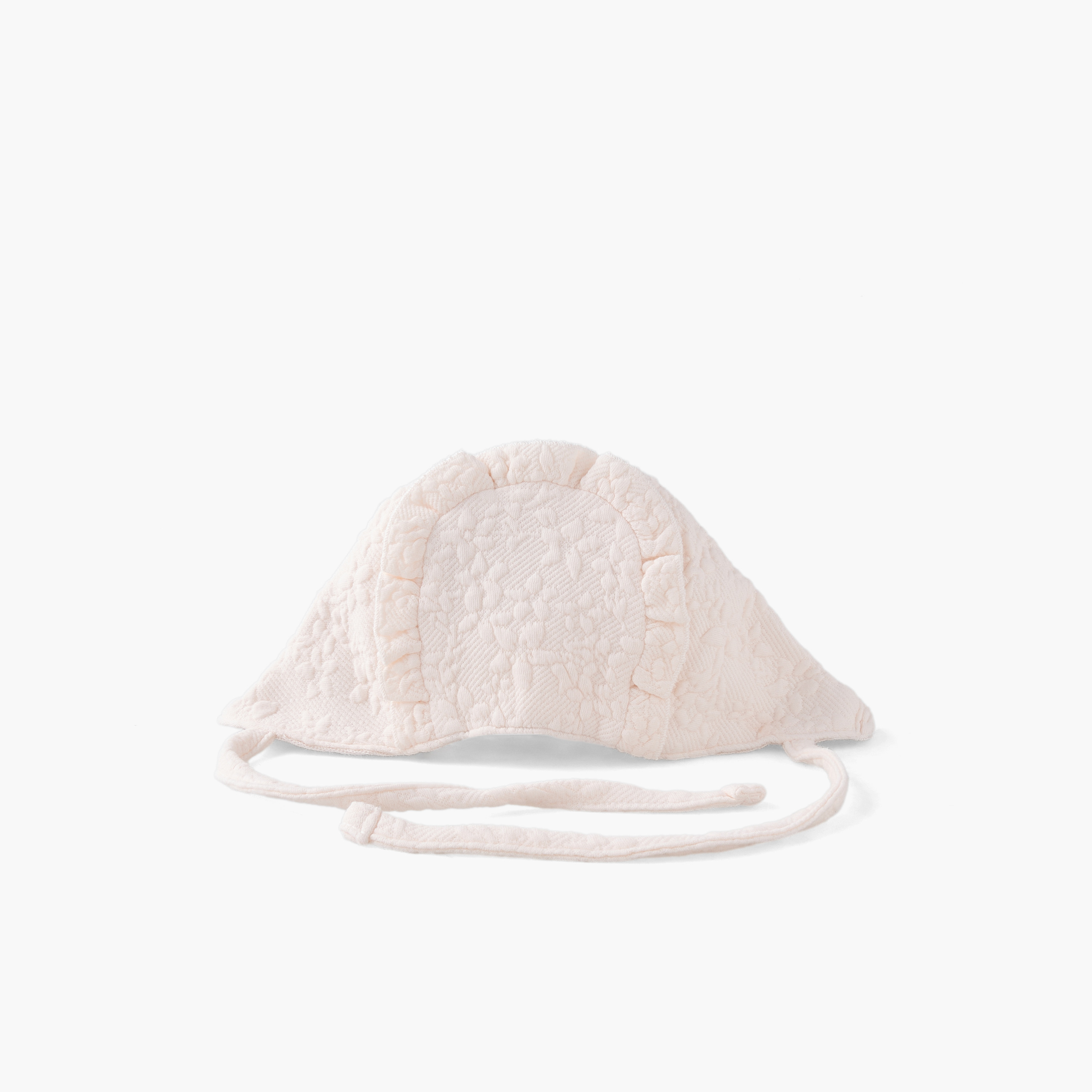 Giggles Cap with Floral Textured Design-baby-girls-clothing-winterwear-winteraccessories-image-3