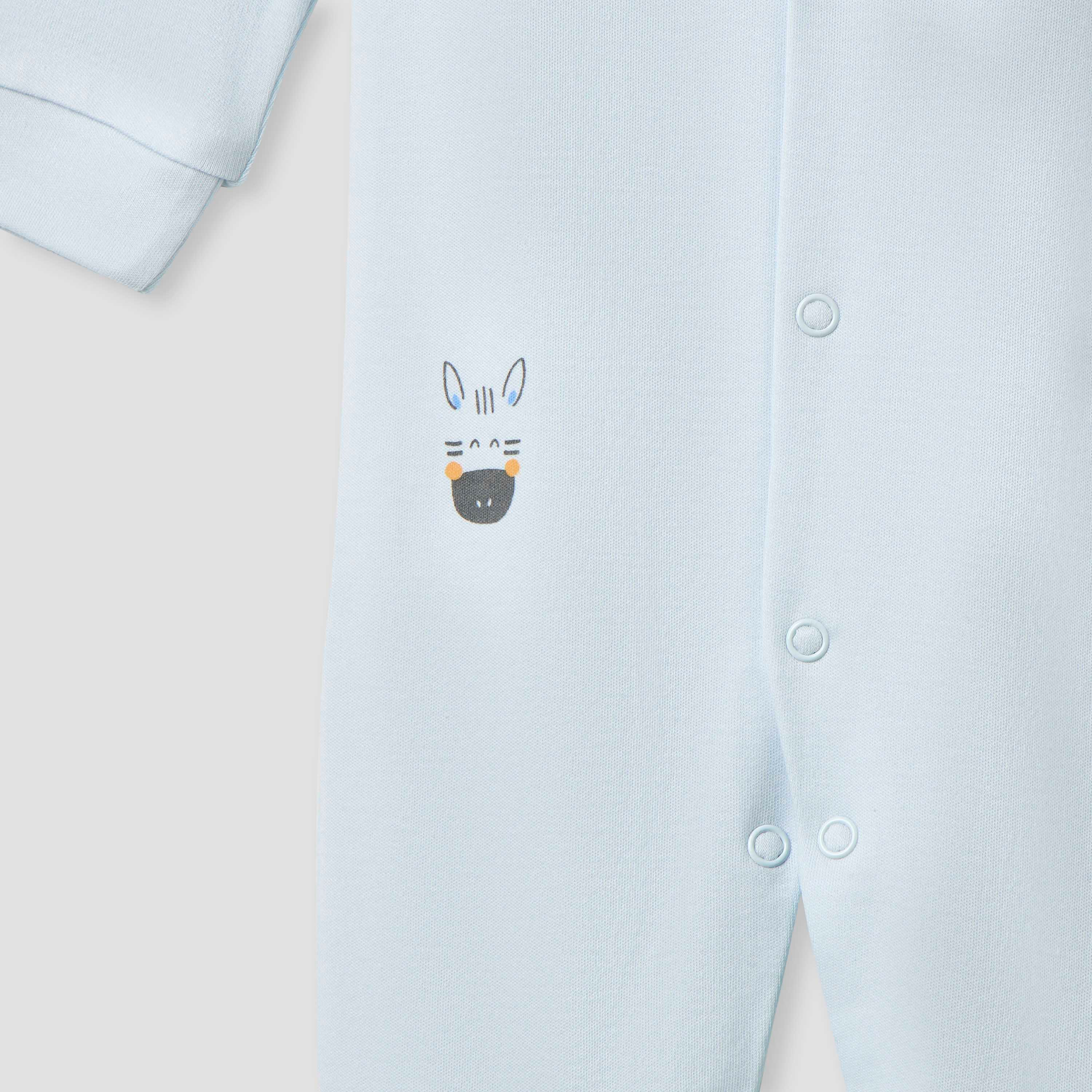 بدلة نوم بطبعات بأكمام طويلة وأزرار إغلاق من جونيورز -  قطعتين-baby-boys-clothing-nightwear-sleepsuits-image-5