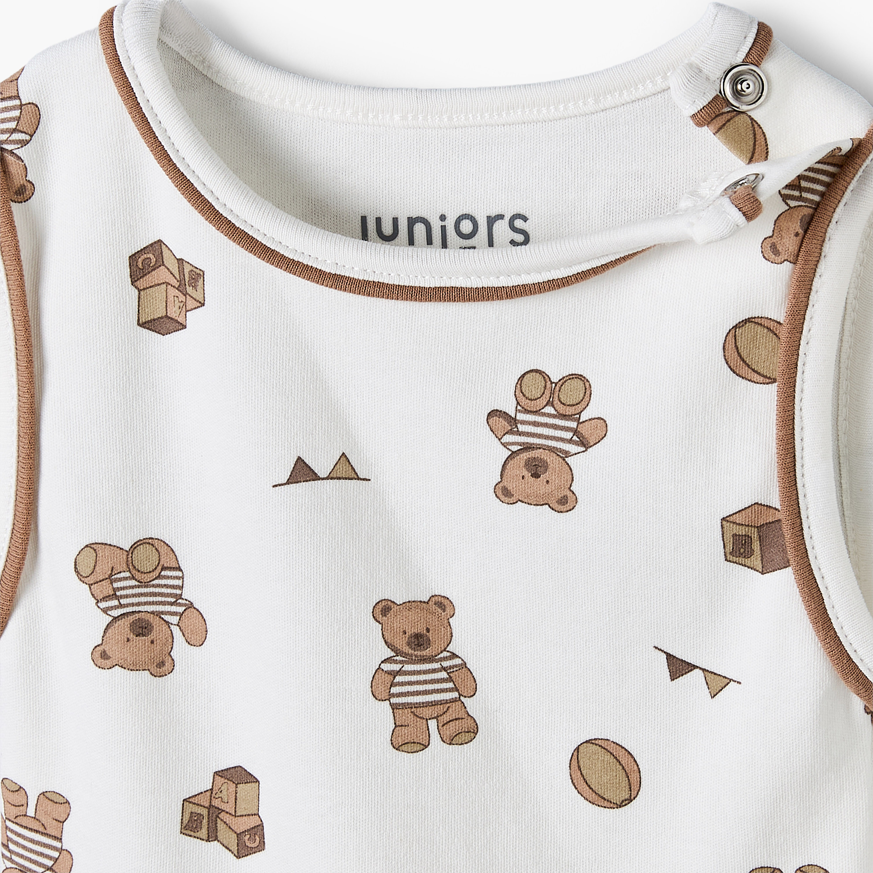 Juniors Crew Neck Sleeveless Bodysuit with Teddy Bear Print-baby-boys-clothing-bodysuits-image-4