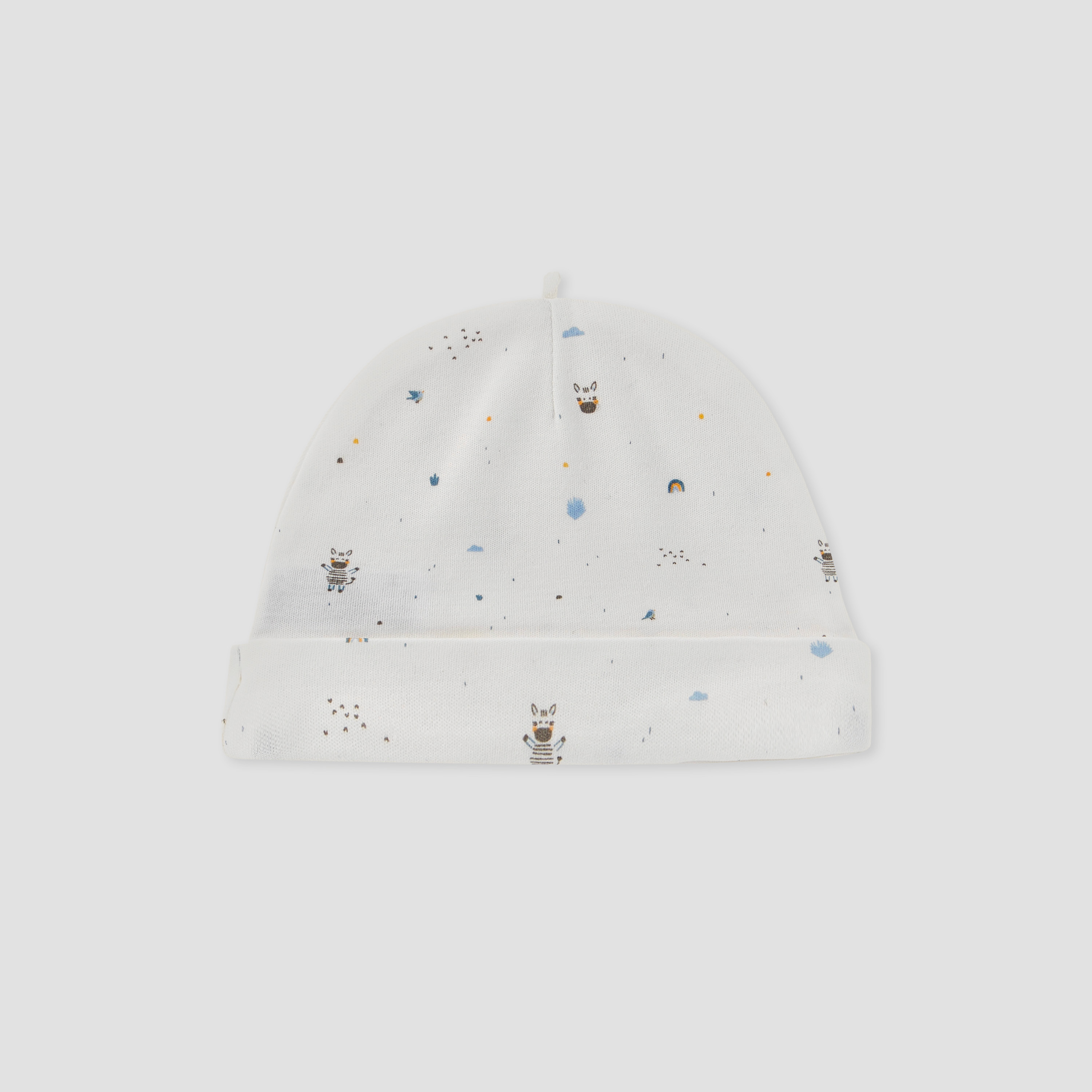 Juniors Printed Beanie Cap with Knot Detail - Set of 2-baby-boys-accessories-caps-image-2