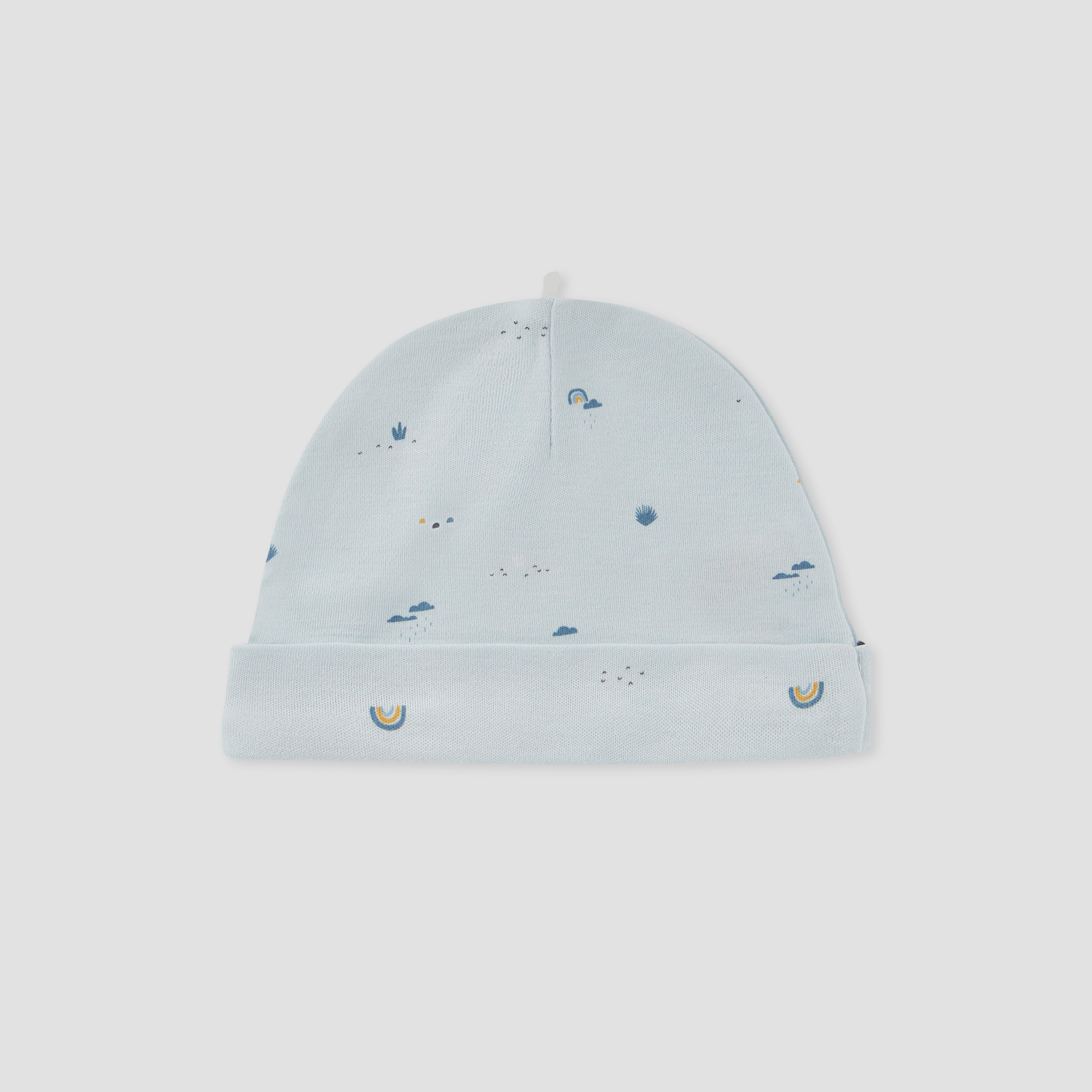 Juniors Printed Beanie Cap with Knot Detail - Set of 2-baby-boys-accessories-caps-image-3