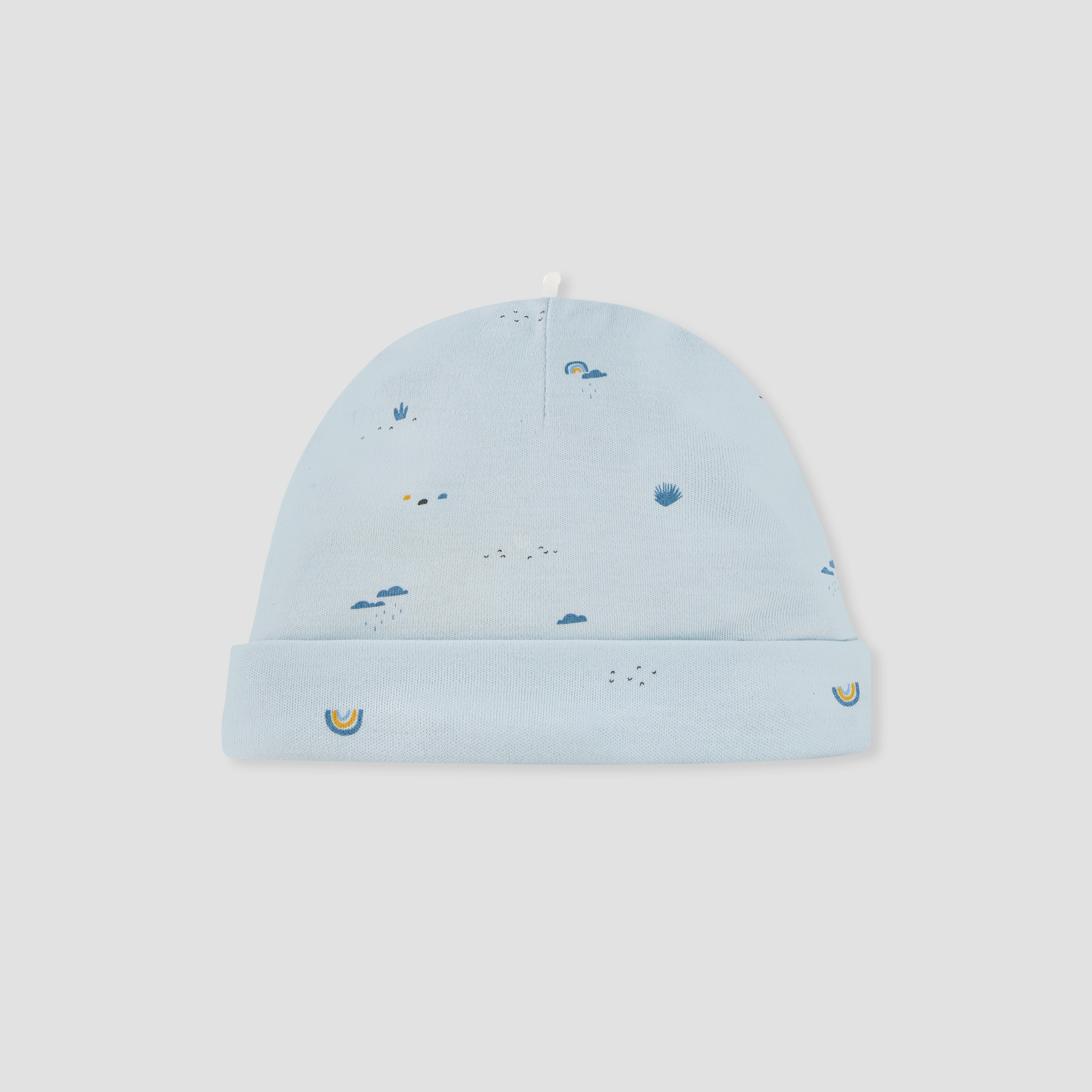 Juniors Printed Beanie Cap with Knot Detail - Set of 2-baby-boys-accessories-caps-image-4