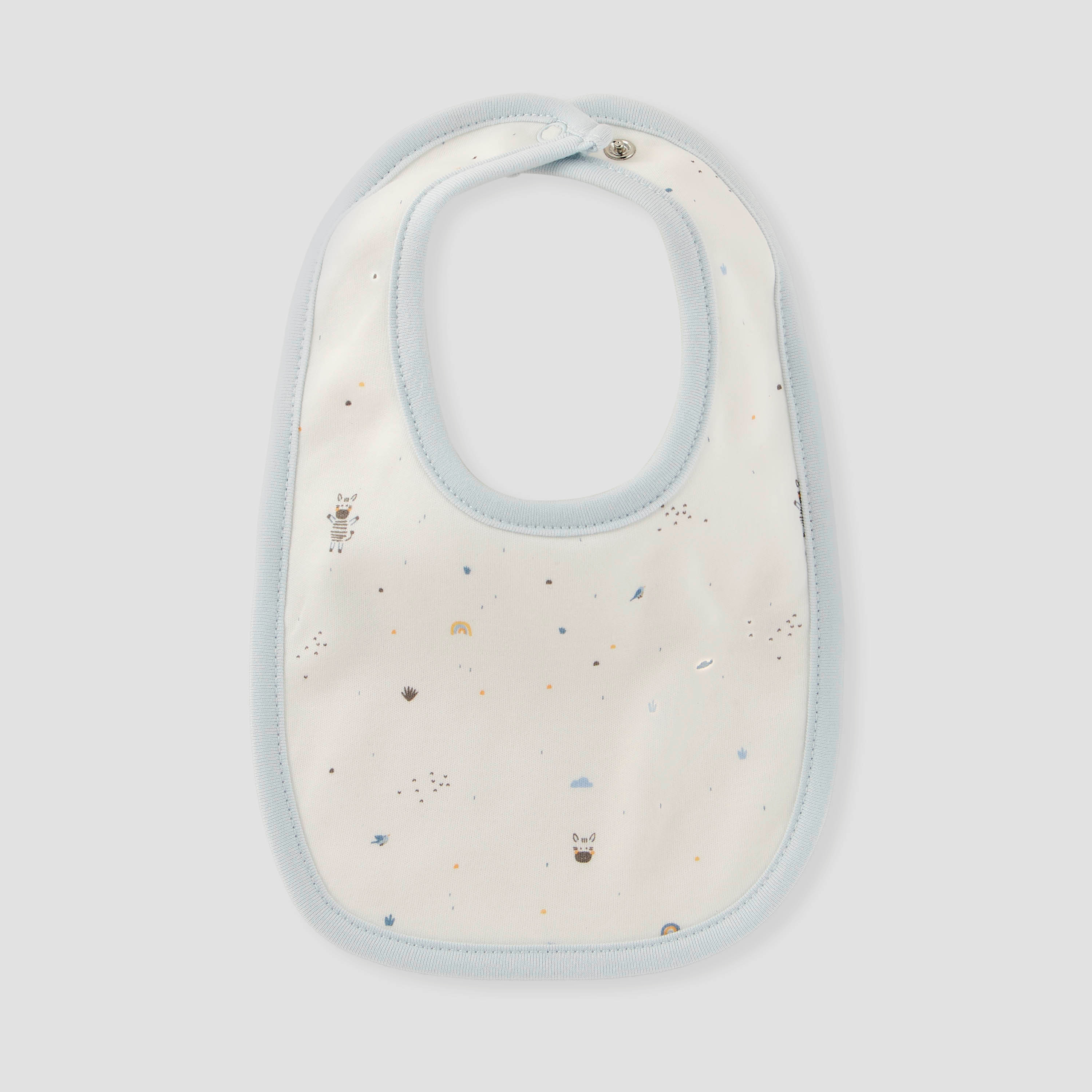 Juniors Printed Bib with Button Closure - Set of 2-baby-feeding-bibs-image-3