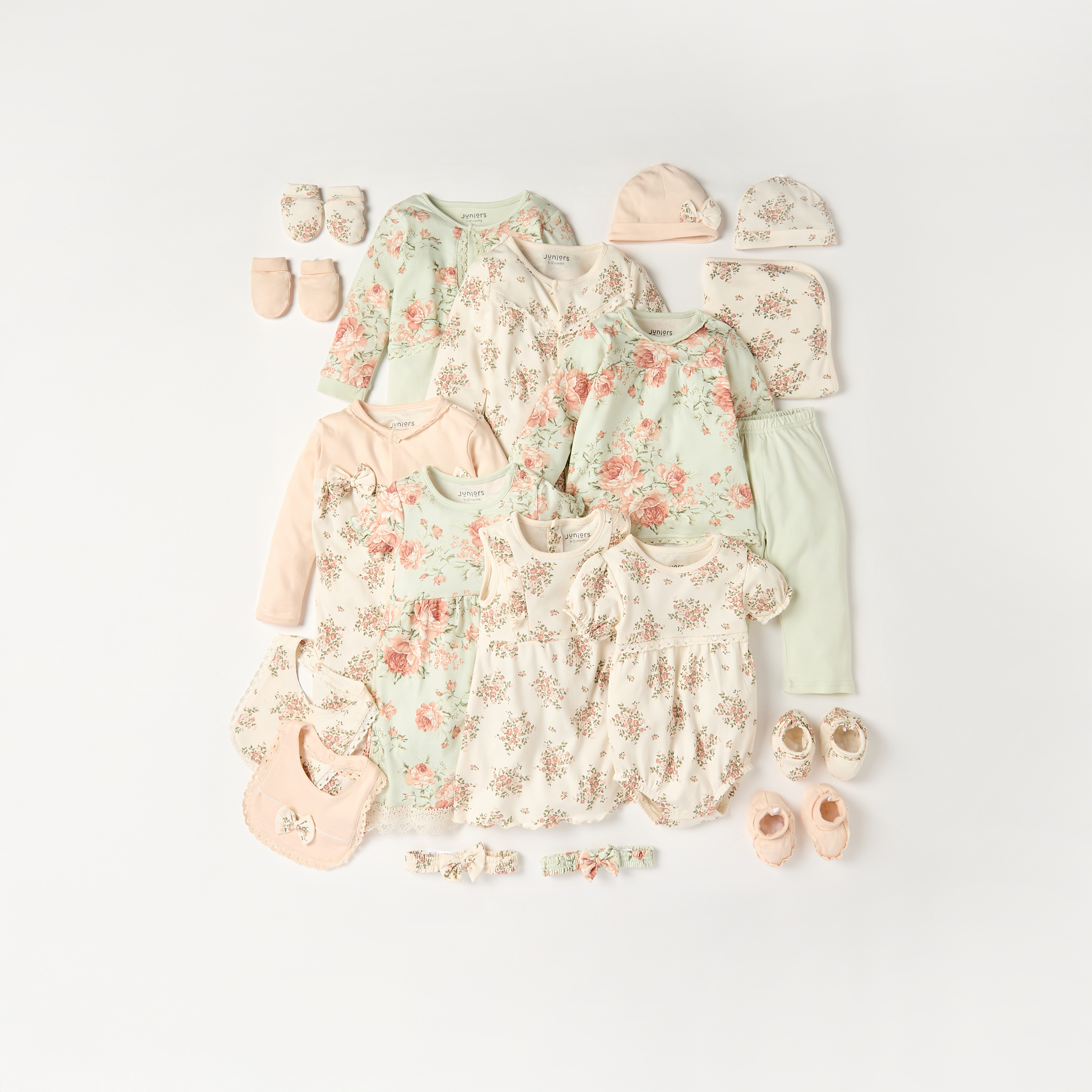 Juniors Floral Print Closed Feet Sleepsuit with Button Closure-baby-girls-clothing-nightwear-sleepsuits-image-5