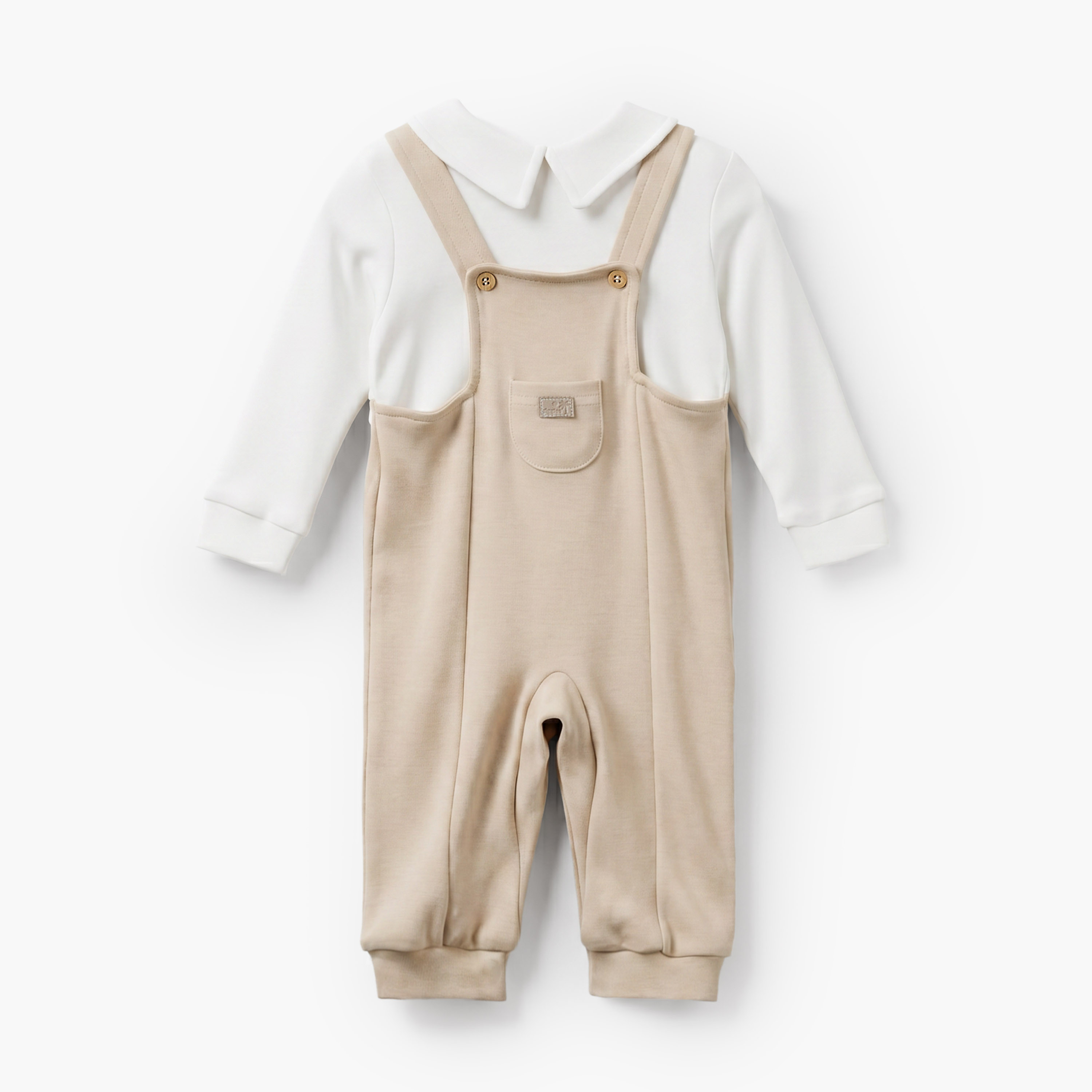 Giggles Collared Long Sleeves Sleepsuit with Colourblock Design-baby-girls-clothing-nightwear-sleepsuits-image-2